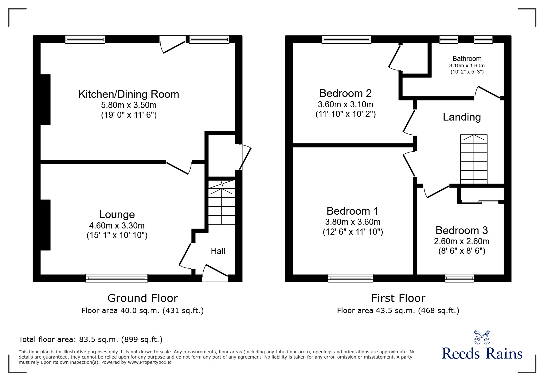 Floorplan of 3 bedroom Mid Terrace House for sale, Sycamore Avenue, Golcar, Huddersfield, West Yorkshire, HD3
