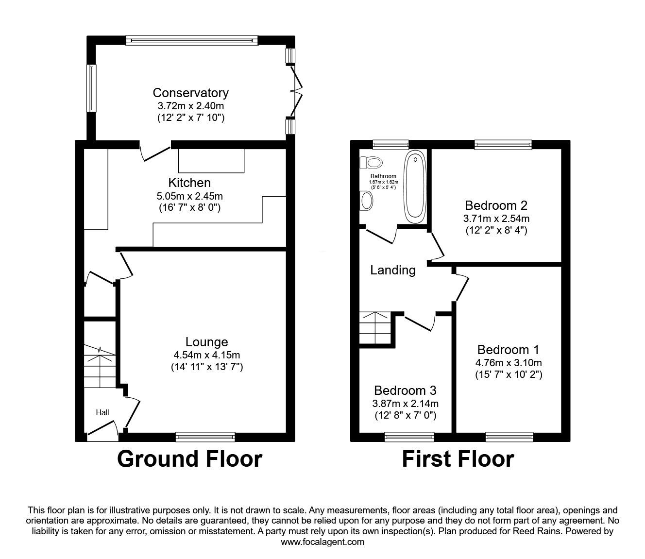 Floorplan of 3 bedroom Mid Terrace House for sale, Pickford Street, Milnsbridge, Huddersfield, West Yorkshire, HD3