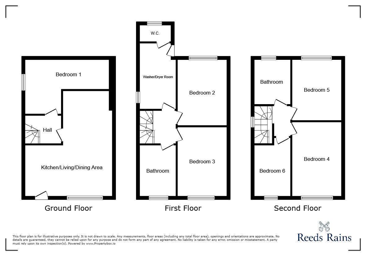 Floorplan of 6 bedroom Semi Detached House to rent, Bellcote Drive, Moldgreen, West Yorkshire, HD5