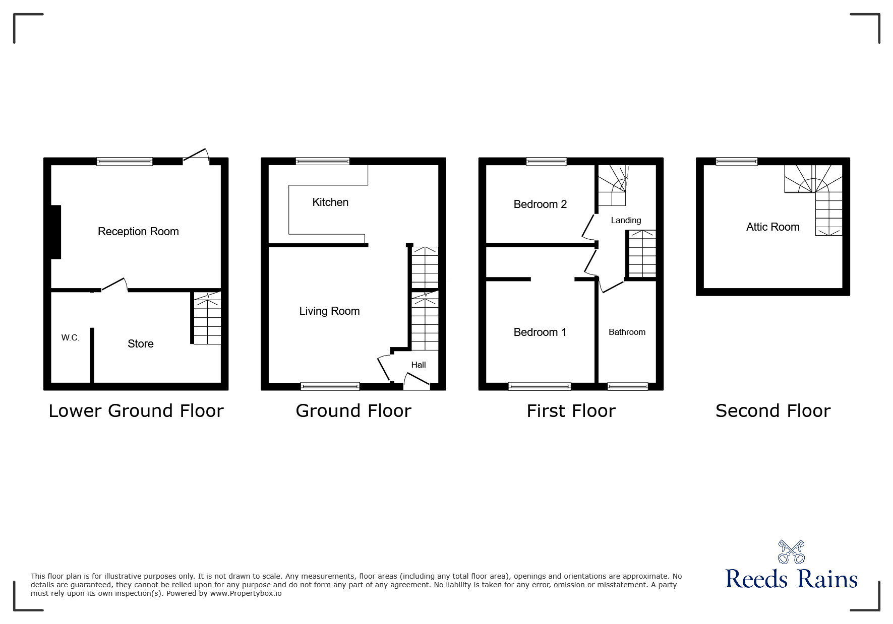 Floorplan of 2 bedroom Mid Terrace House for sale, Manchester Road, Linthwaite, West Yorkshire, HD7
