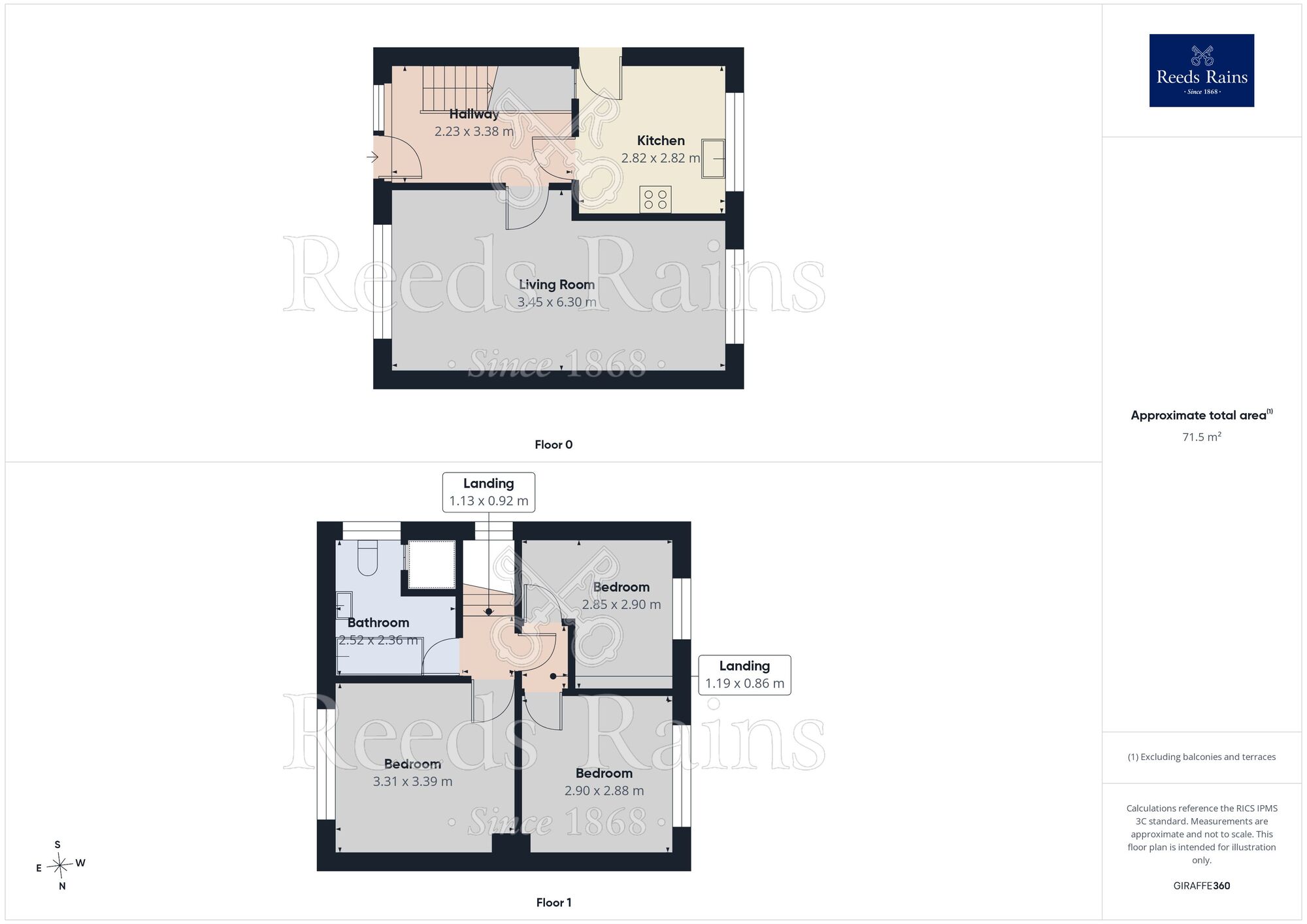 Floorplan of 3 bedroom Semi Detached House for sale, York Avenue, Huddersfield, West Yorkshire, HD2