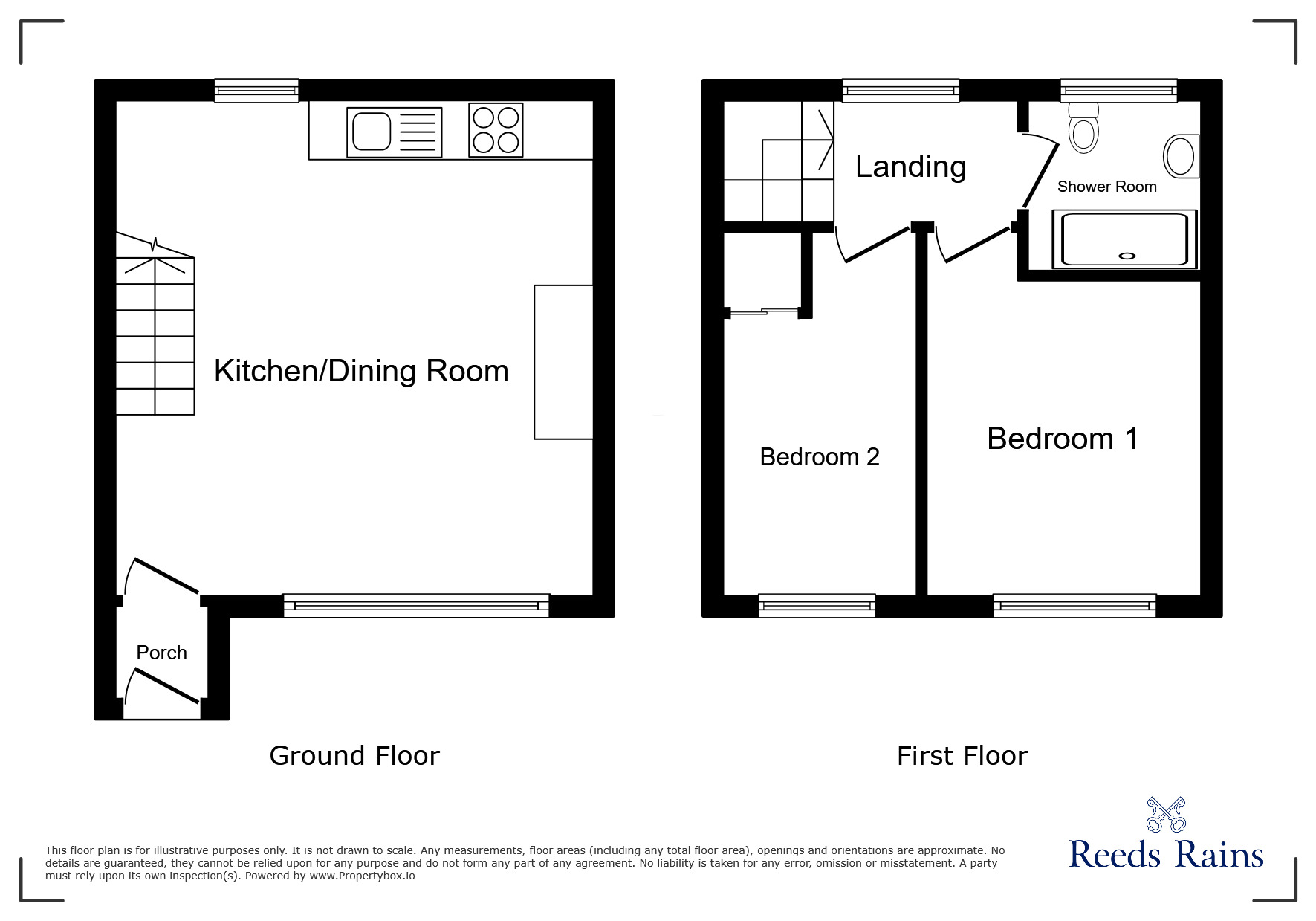 Floorplan of 2 bedroom Mid Terrace House to rent, High Street, Golcar, West Yorkshire, HD7