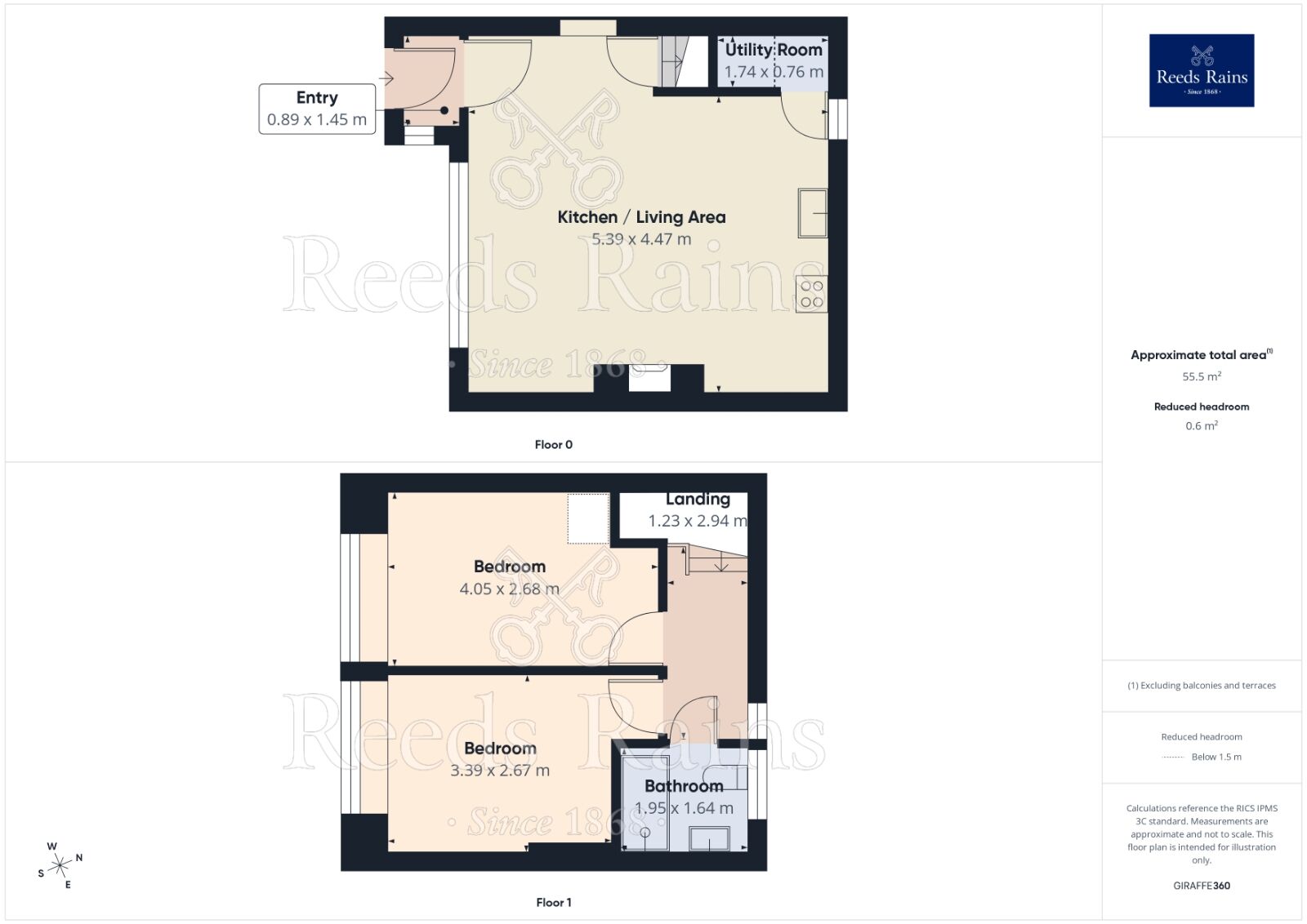 Floorplan of 2 bedroom Mid Terrace House to rent, High Street, Scapegoat Hill, West Yorkshire, HD7
