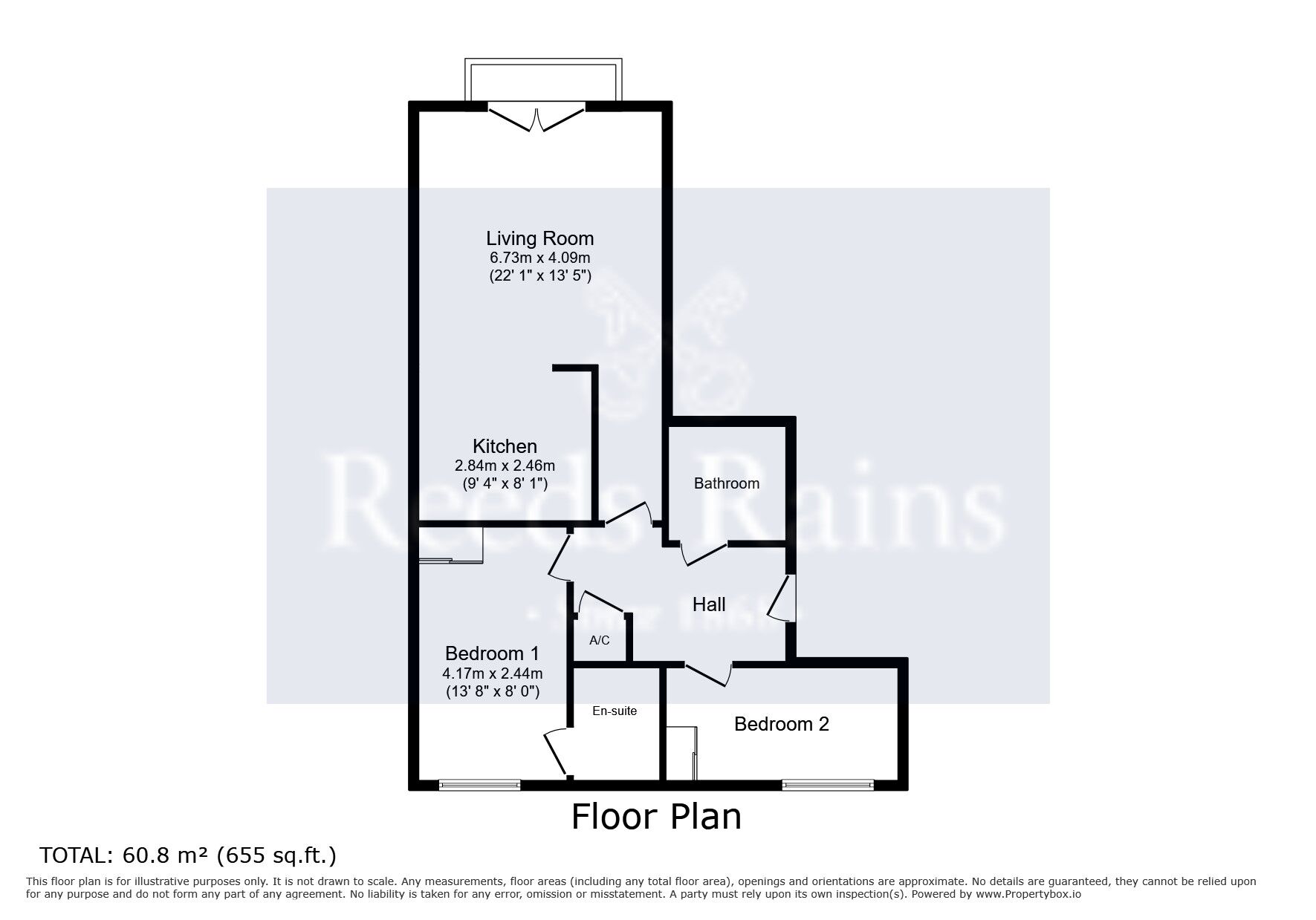 Floorplan of 2 bedroom Flat to rent, Birkhouse Lane, Paddock, West Yorkshire, HD4