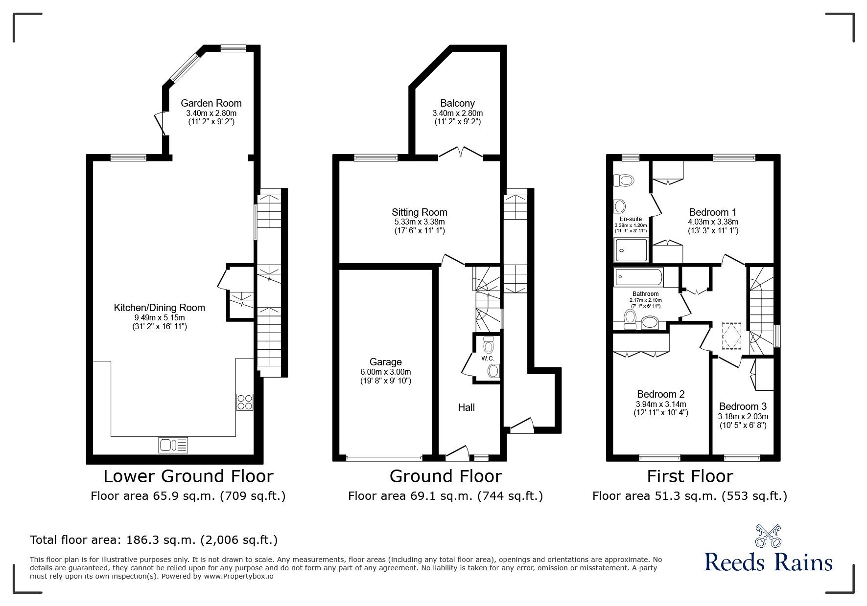 Floorplan of 3 bedroom End Terrace House for sale, Ashbrow Road, Huddersfield, West Yorkshire, HD2
