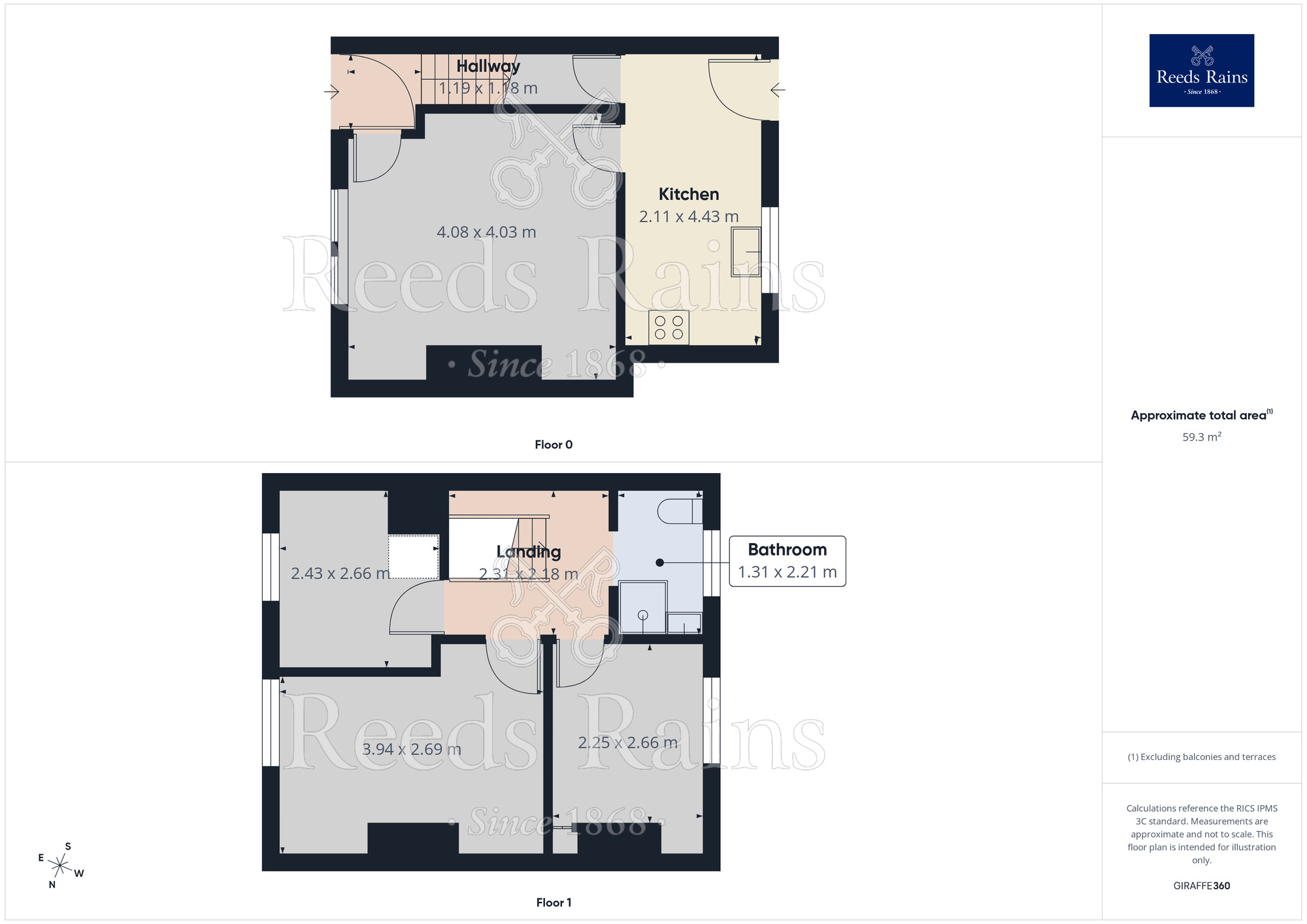 Floorplan of 3 bedroom Mid Terrace House to rent, Frederick Street, Huddersfield, West Yorkshire, HD4