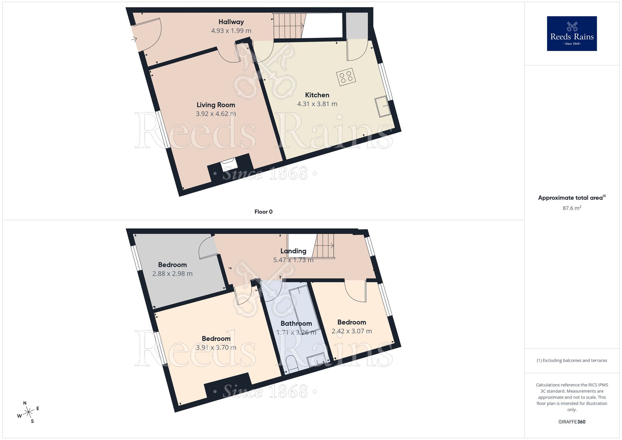 Floorplan of 3 bedroom End Terrace House for sale, Luck Lane, Paddock, Huddersfield, West Yorkshire, HD1
