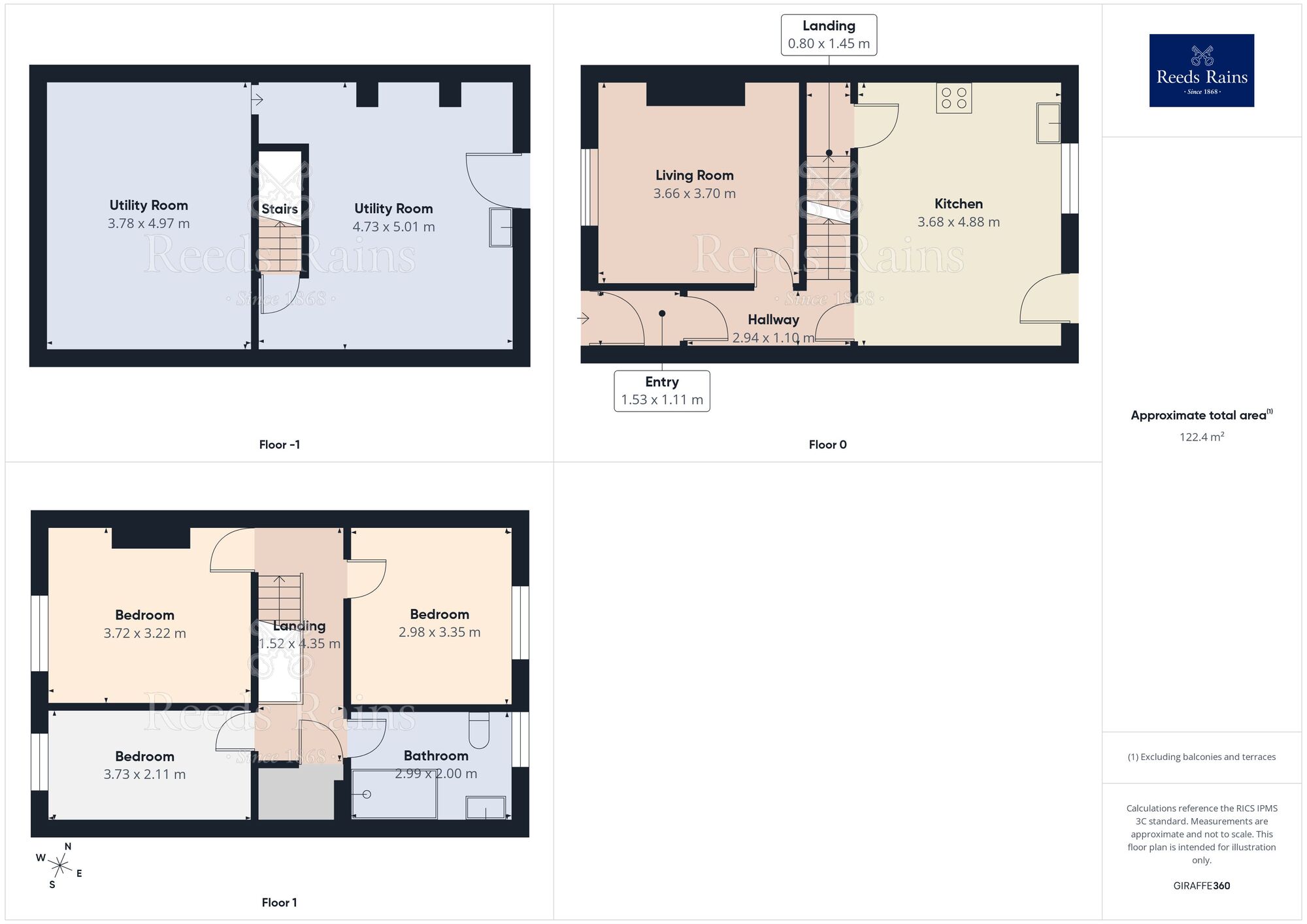 Floorplan of 3 bedroom Mid Terrace House for sale, Frederick Street, Crosland Moor, Huddersfield, West Yorkshire, HD4