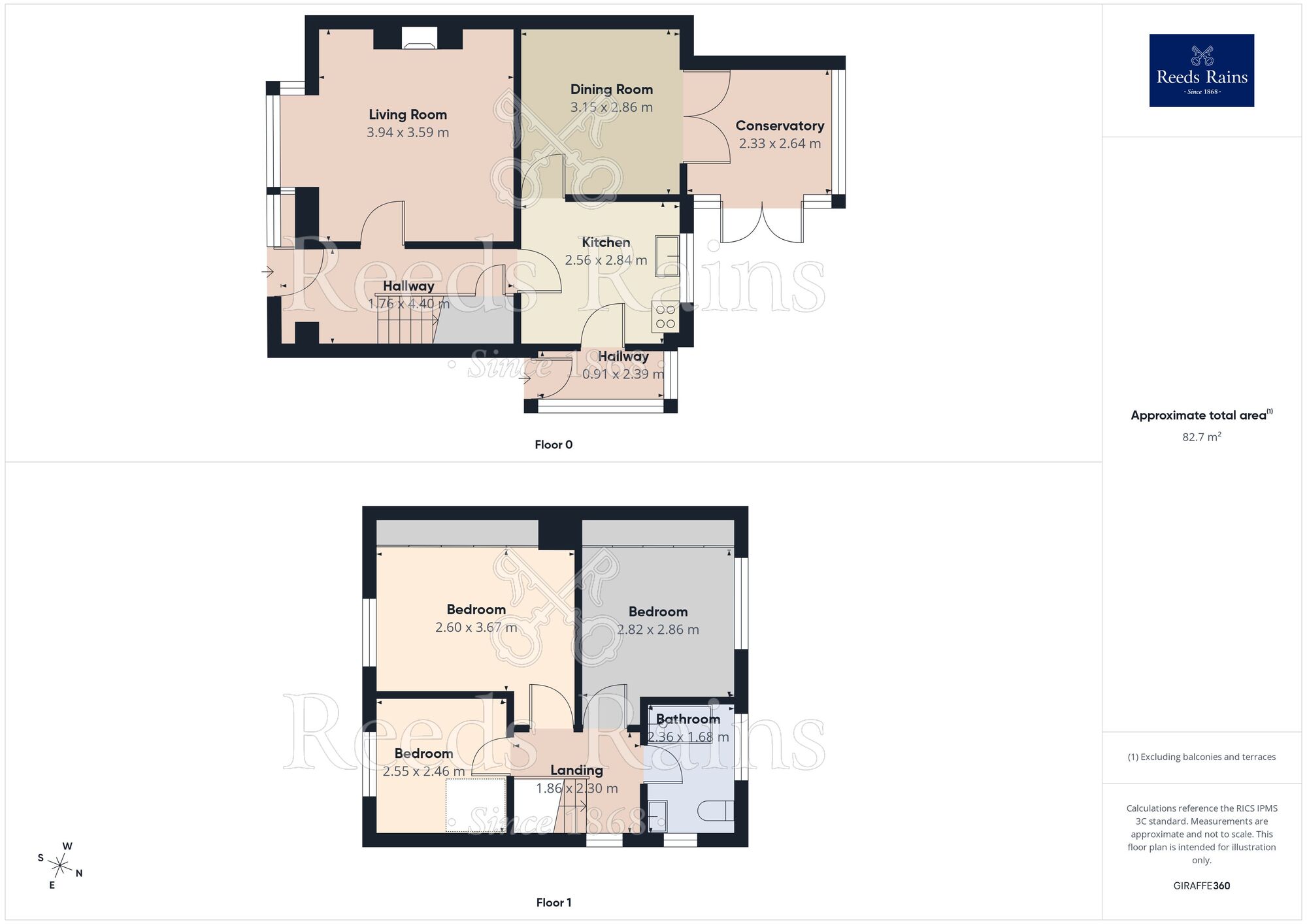 Floorplan of 3 bedroom Semi Detached House for sale, Stratford Close, Golcar, West Yorkshire, HD7