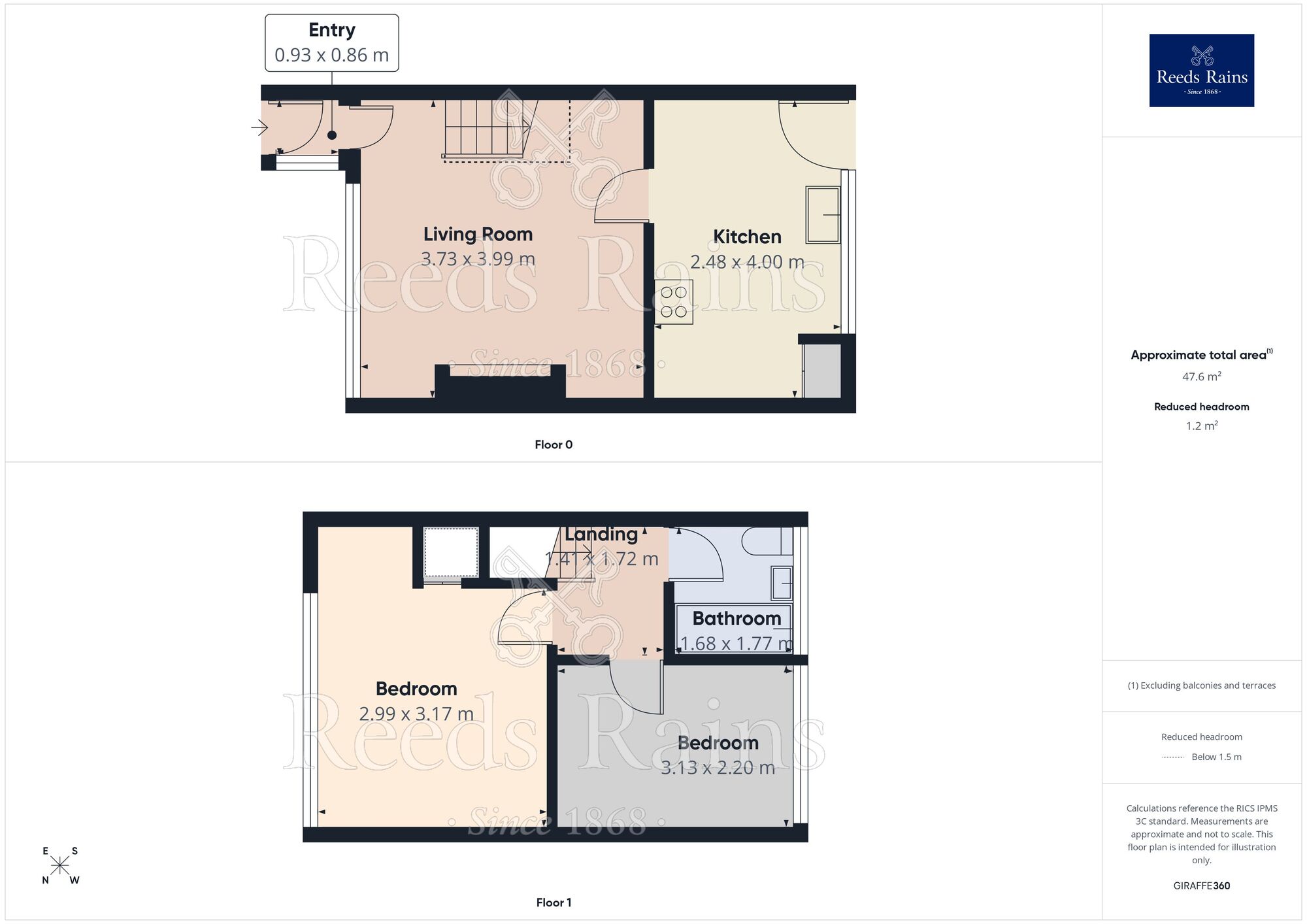 Floorplan of 2 bedroom Semi Detached House for sale, Greenfield Avenue, Oakes, Huddersfield, West Yorkshire, HD3