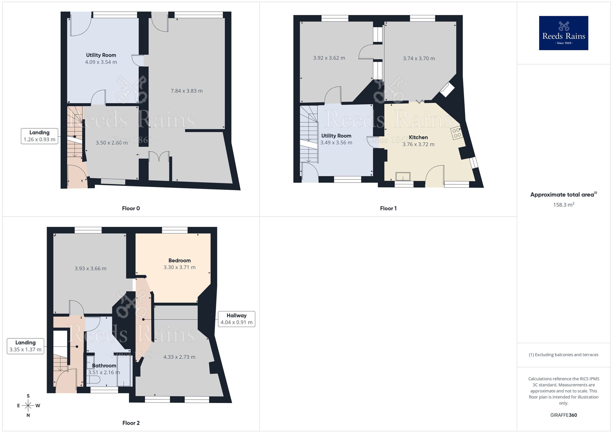 Floorplan of 3 bedroom End Terrace House for sale, Manchester Road, Huddersfield, West Yorkshire, HD1