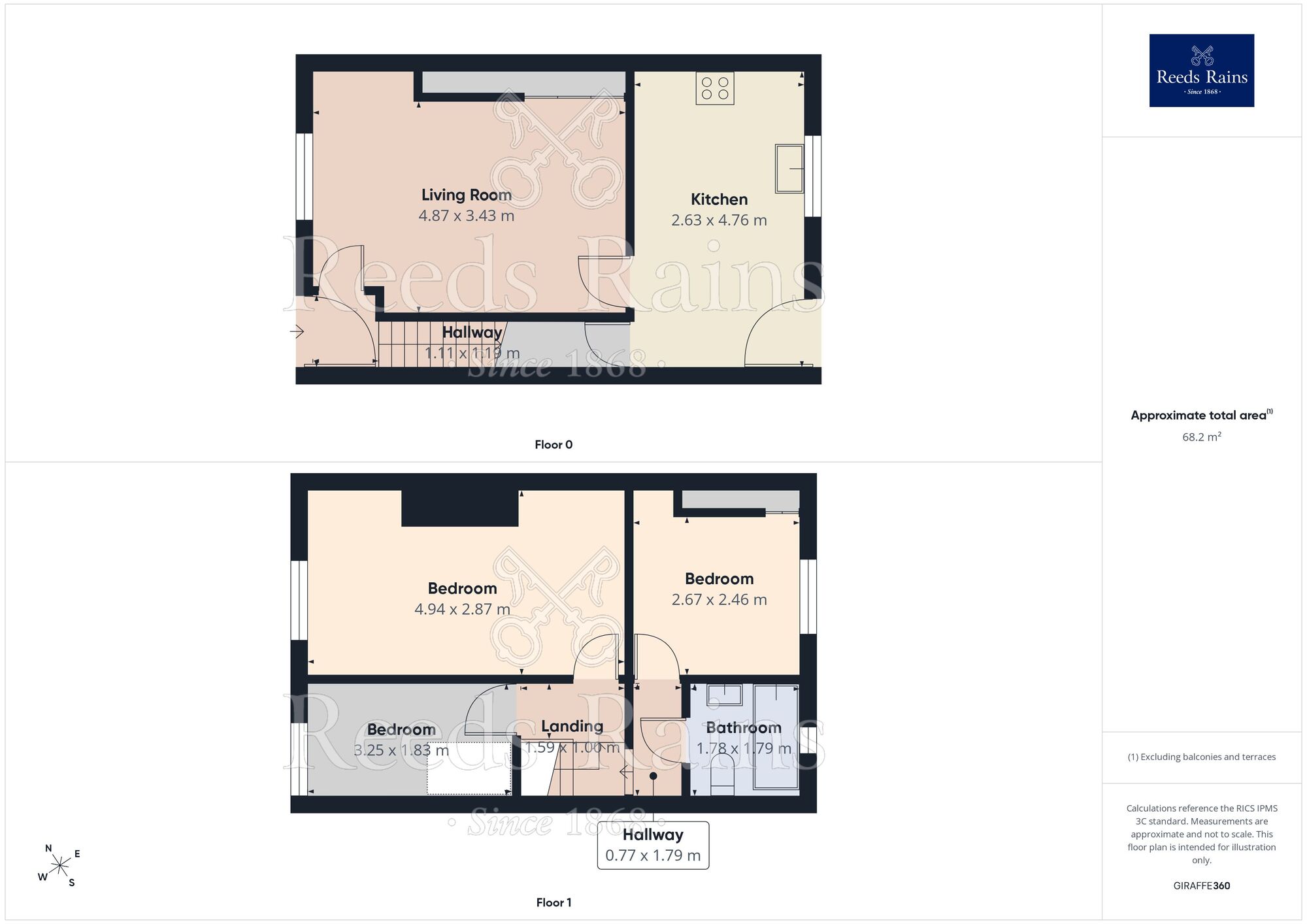 Floorplan of 3 bedroom Mid Terrace House for sale, Spa Wood Top, Newsome, Huddersfield, West Yorkshire, HD4