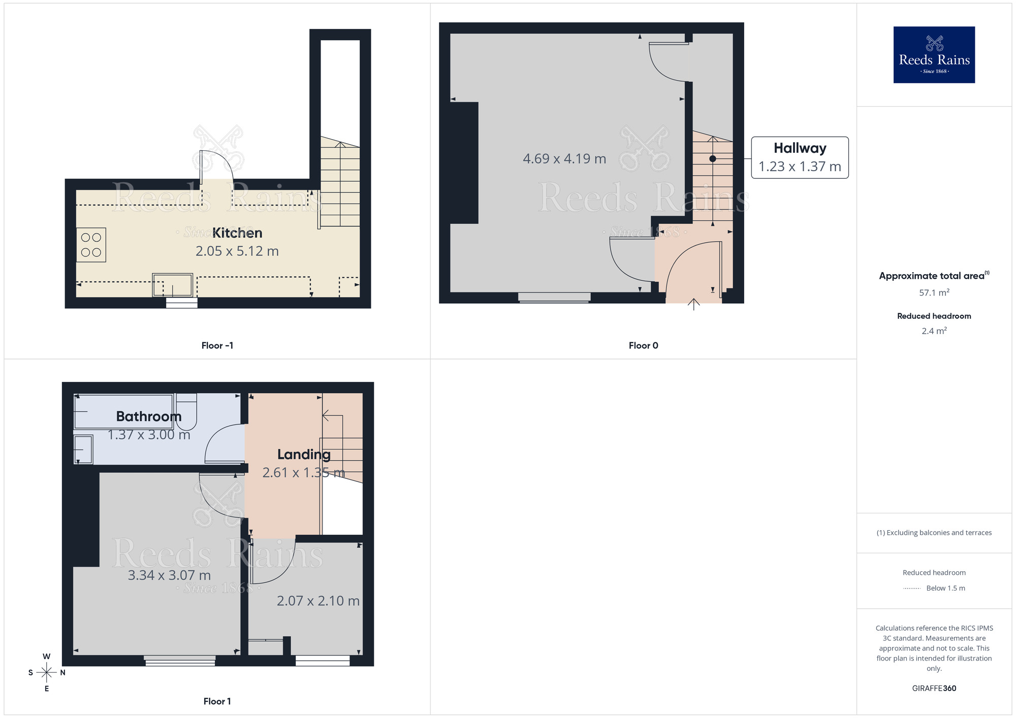 Floorplan of 2 bedroom Mid Terrace House to rent, Acre Street, Huddersfield, West Yorkshire, HD3