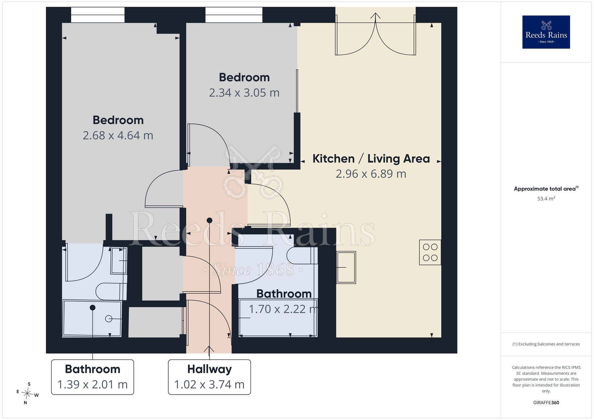 Floorplan of 2 bedroom Flat for sale, Equilibrium, Lindley, West Yorkshire, HD3