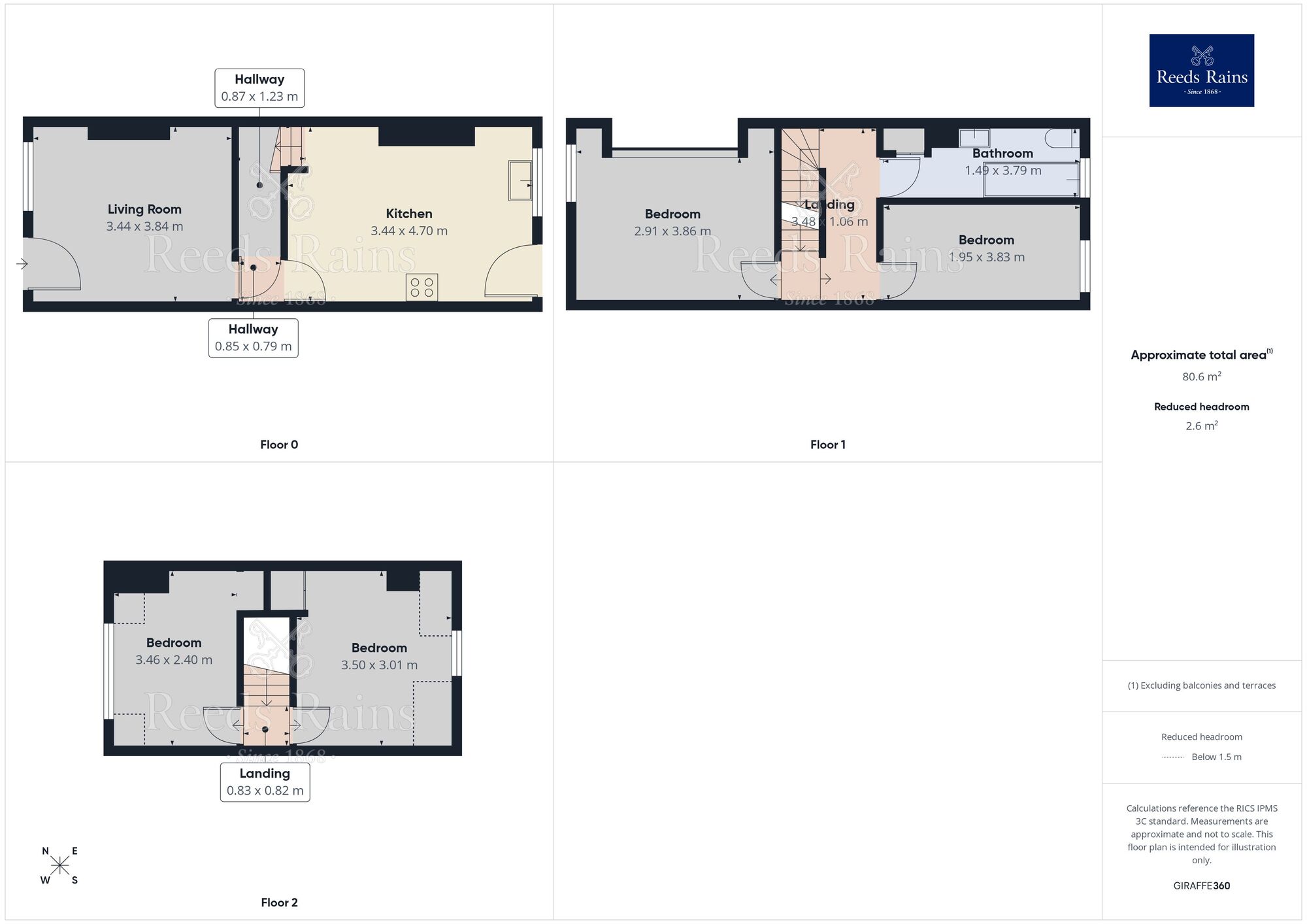 Floorplan of 4 bedroom Mid Terrace House for sale, Blackmoorfoot Road, Huddersfield, West Yorkshire, HD4