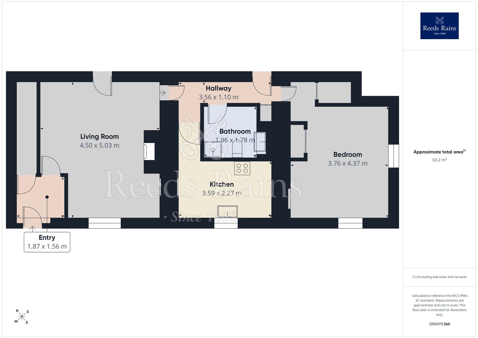 Floorplan of 1 bedroom Flat for sale, Fenay Bridge Road, Fenay Bridge, West Yorkshire, HD8
