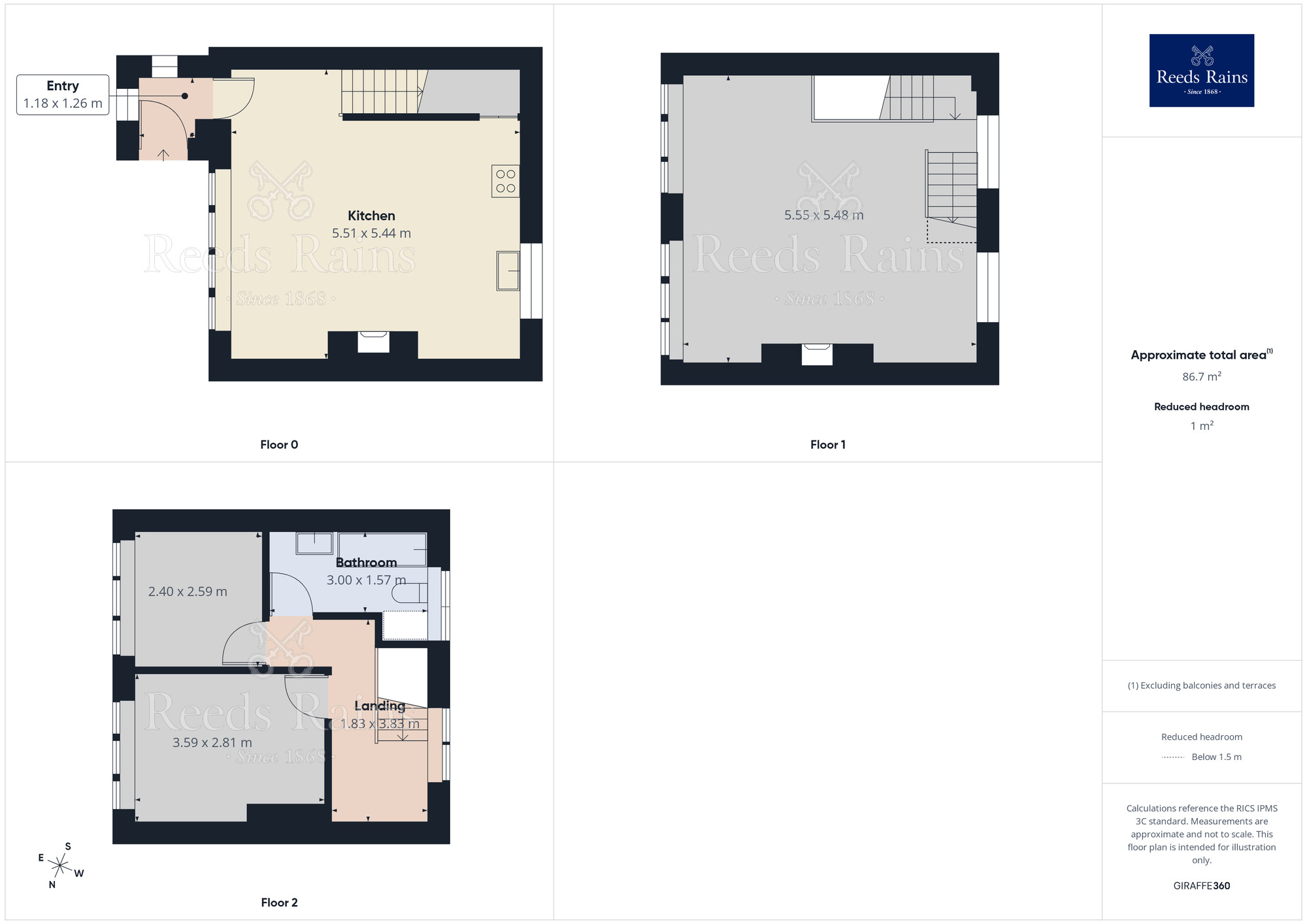 Floorplan of 2 bedroom End Terrace Property to rent, Croft Top, Outlane, West Yorkshire, HD3