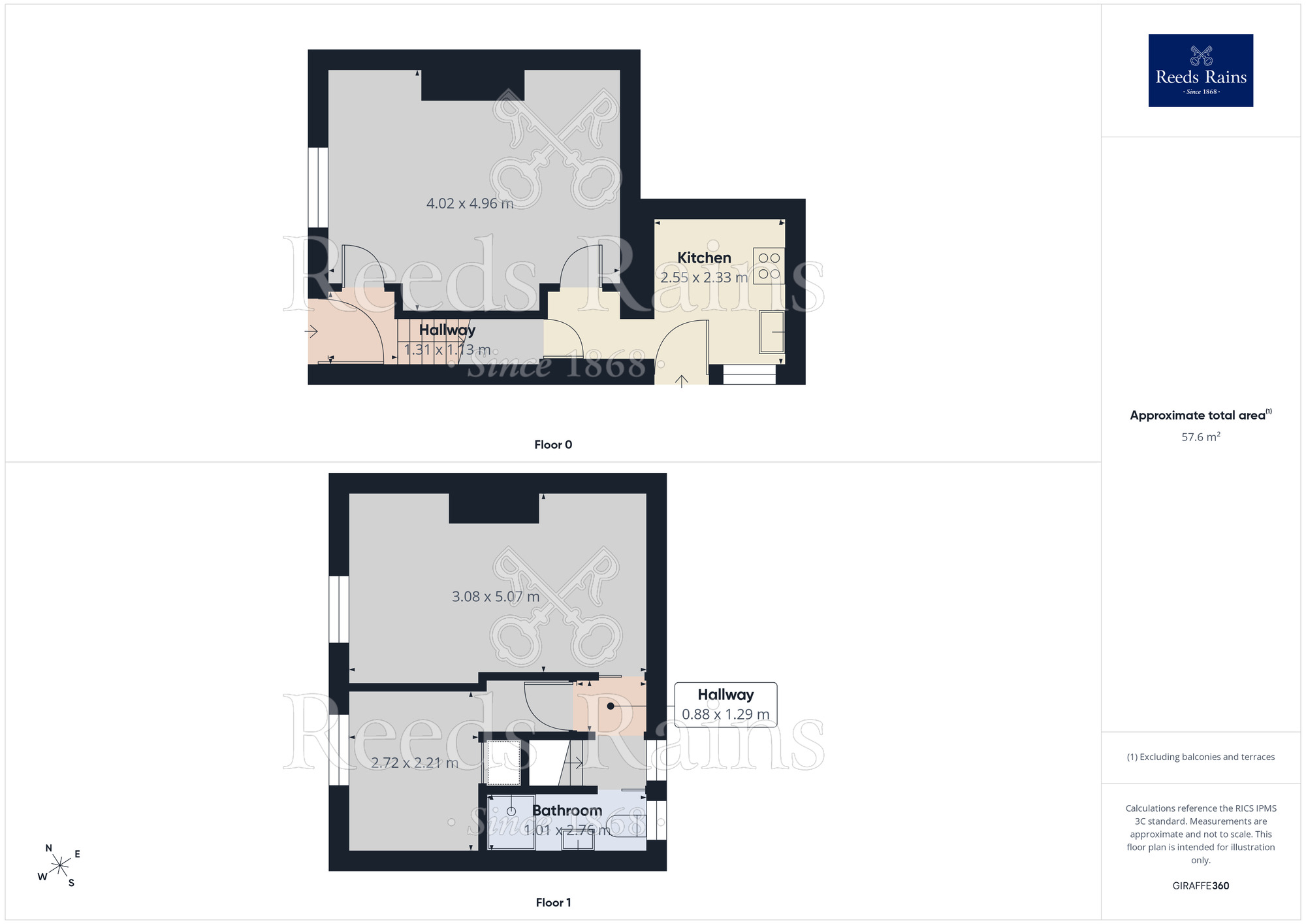 Floorplan of 2 bedroom Mid Terrace House to rent, Blagden Lane, Huddersfield, West Yorkshire, HD4