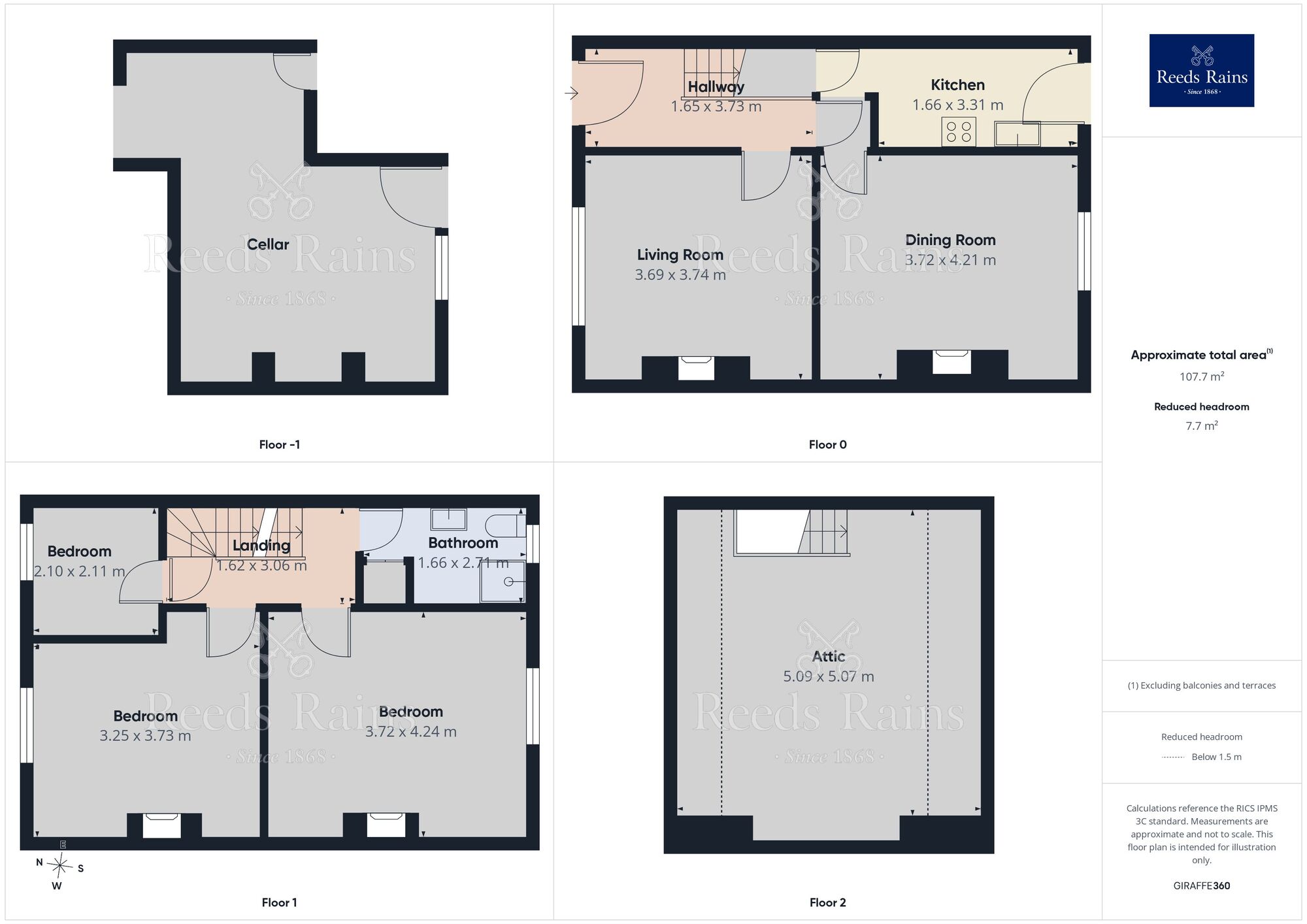 Floorplan of 3 bedroom Mid Terrace House for sale, Scar Lane, Huddersfield, West Yorkshire, HD3