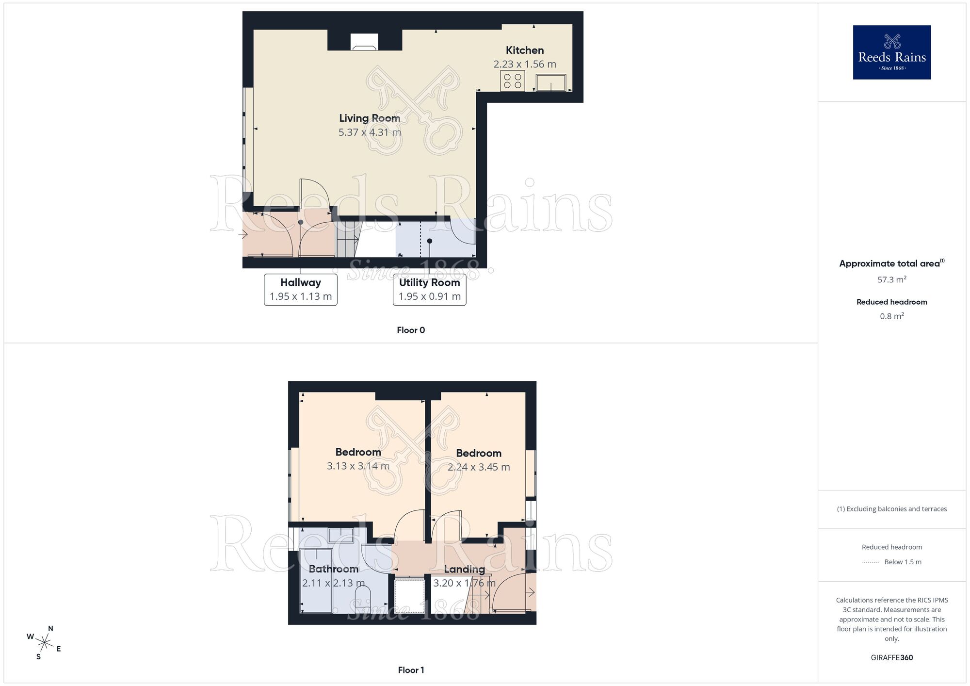 Floorplan of 2 bedroom Mid Terrace House for sale, Lascelles Hall Road, Lascelles Hall, Huddersfield, West Yorkshire, HD5