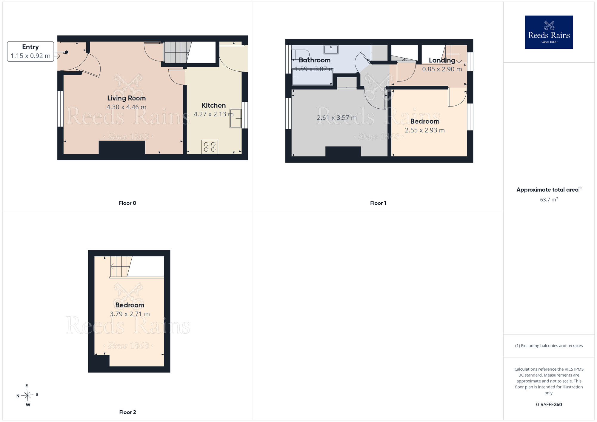 Floorplan of 3 bedroom Mid Terrace House for sale, Blackhouse Road, Huddersfield, West Yorkshire, HD2