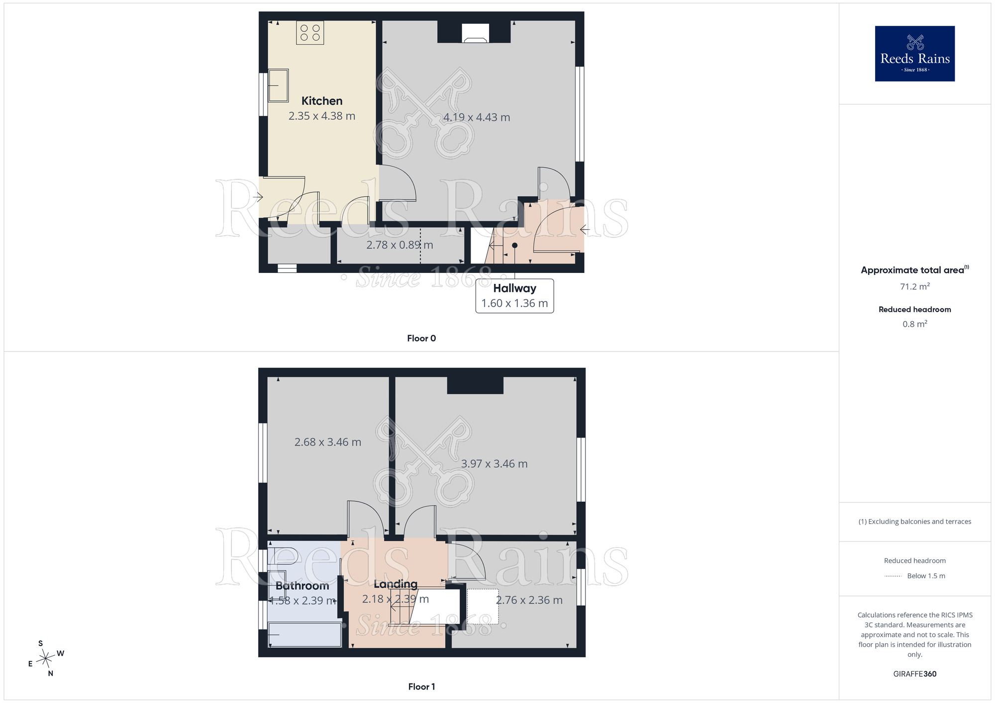 Floorplan of 3 bedroom House to rent, Hollin Terrace, Huddersfield, West Yorkshire, HD3