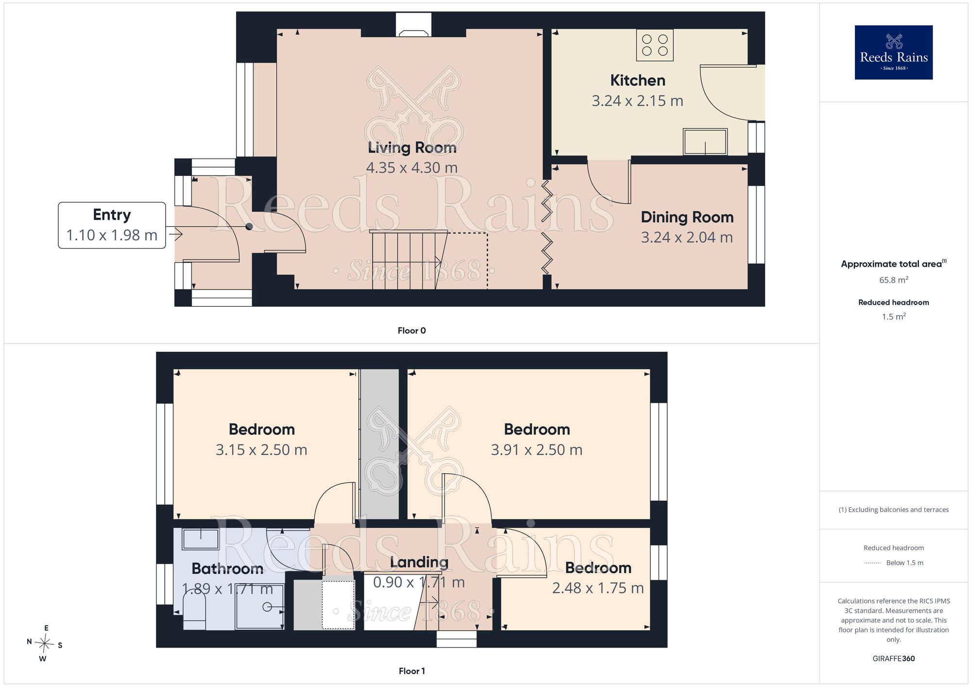 Floorplan of 3 bedroom End Terrace House for sale, Norwood Road, Birkby, Huddersfield, West Yorkshire, HD2