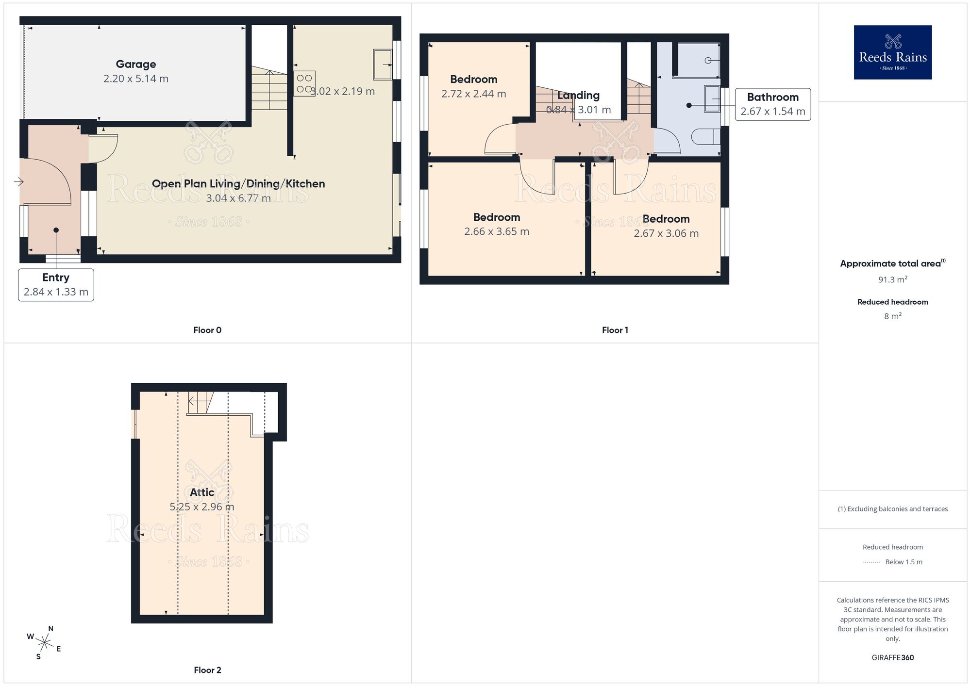 Floorplan of 3 bedroom Semi Detached House for sale, Horse Bank Drive, Lockwood, West Yorkshire, HD4