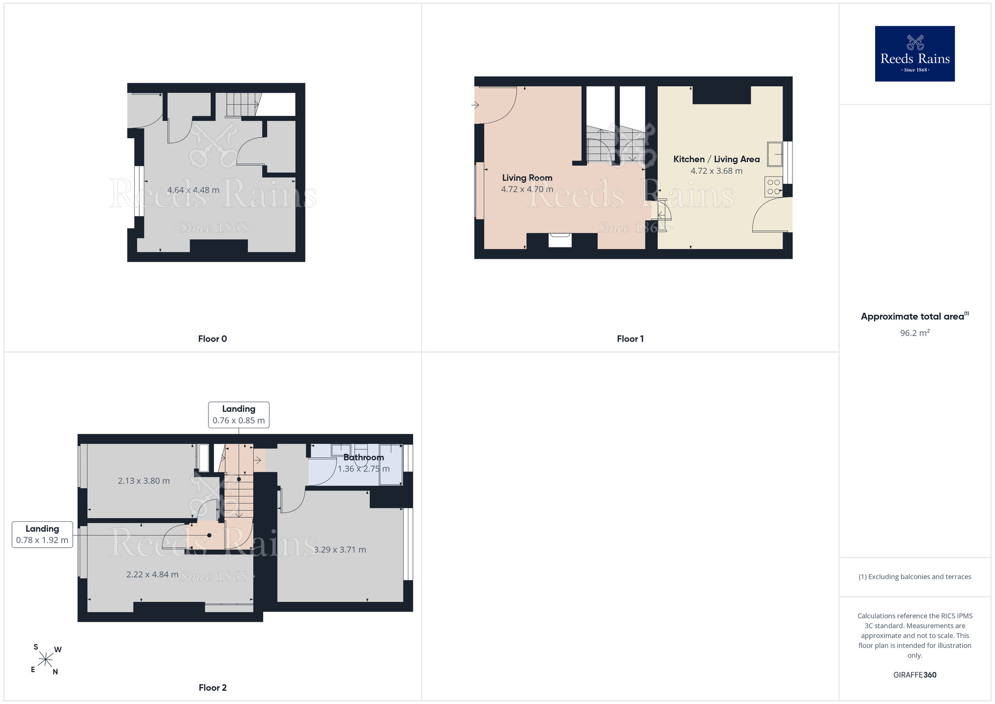 Floorplan of 3 bedroom Mid Terrace House to rent, Meltham Road, Huddersfield, West Yorkshire, HD1
