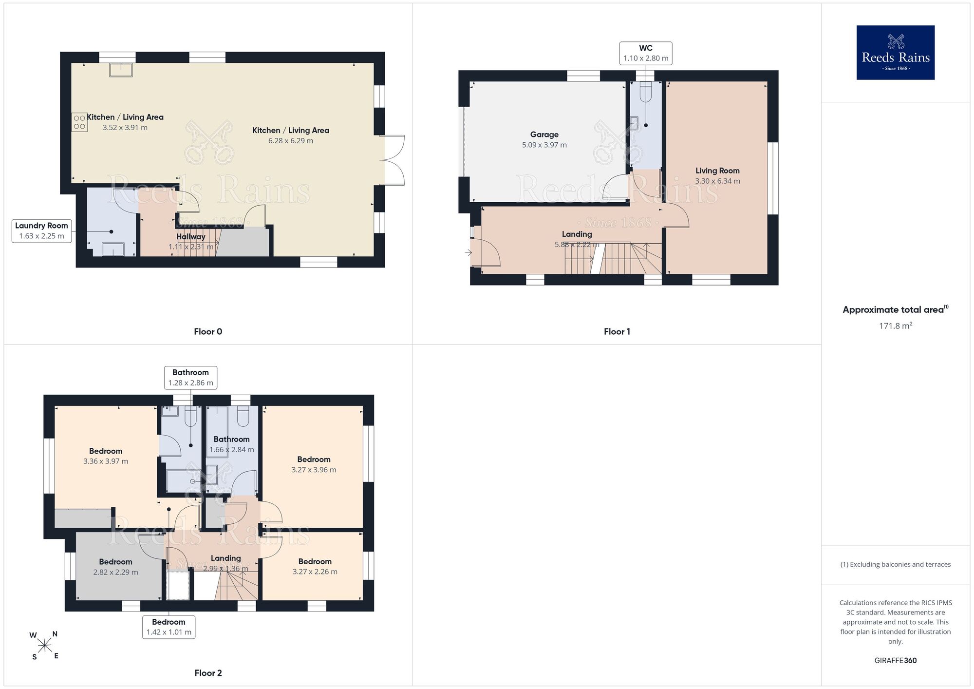 Floorplan of 4 bedroom Detached House for sale, Rosemeade Court, Almondbury, Huddersfield, West Yorkshire, HD5