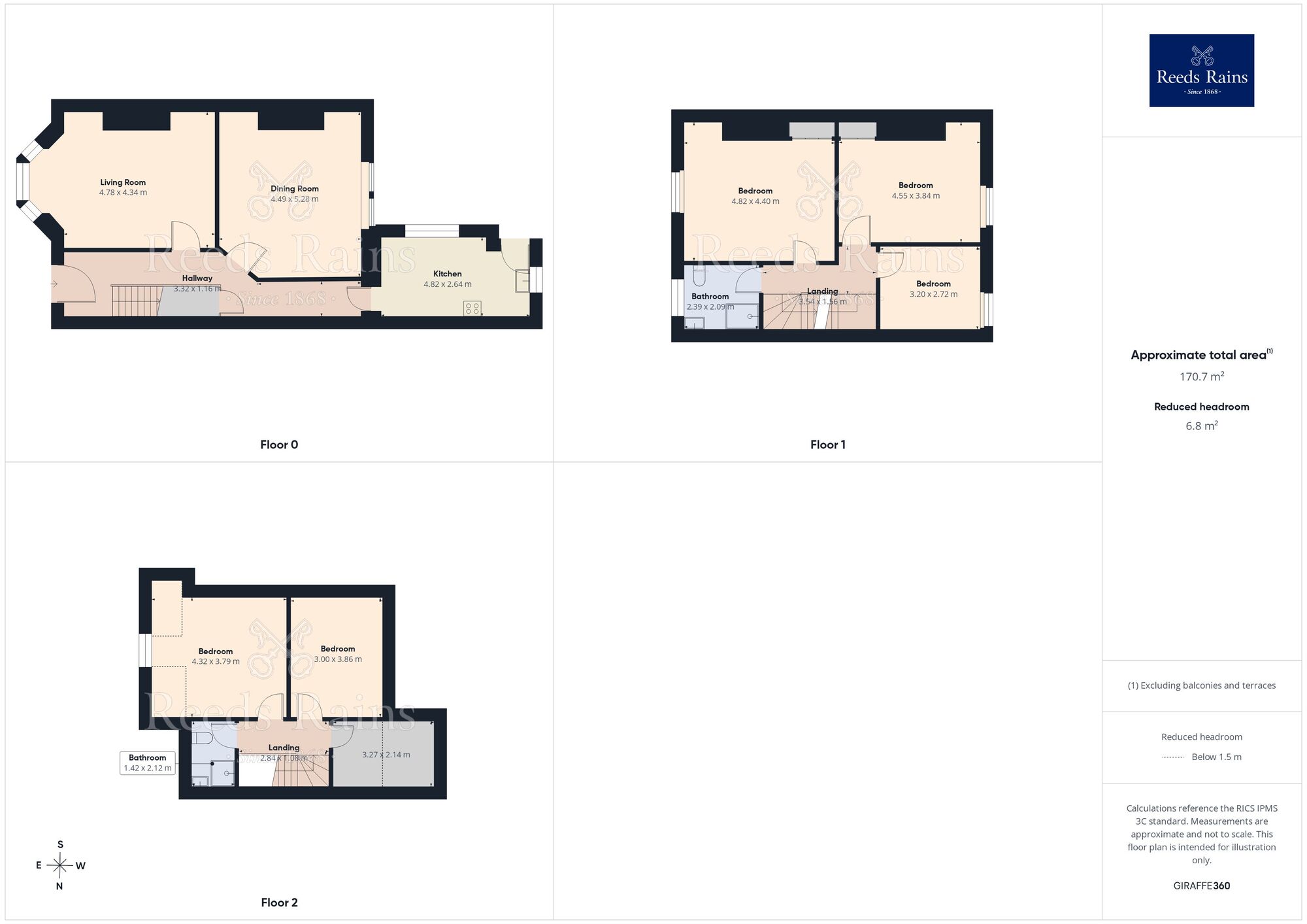 Floorplan of 7 bedroom Mid Terrace House for sale, Water Street, Springwood, Kirklees,, HD1