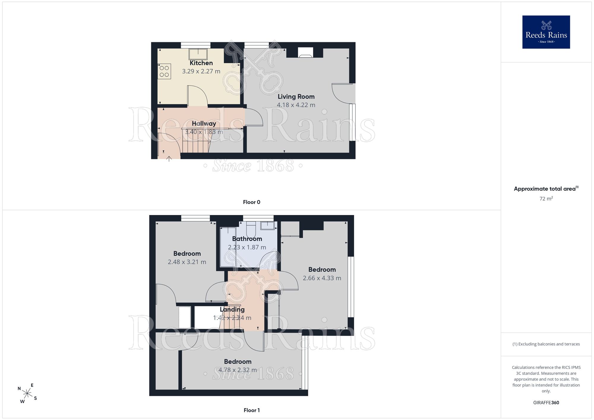 Floorplan of 3 bedroom Flat for sale, Devonshire Street, Huddersfield, West Yorkshire, HD1