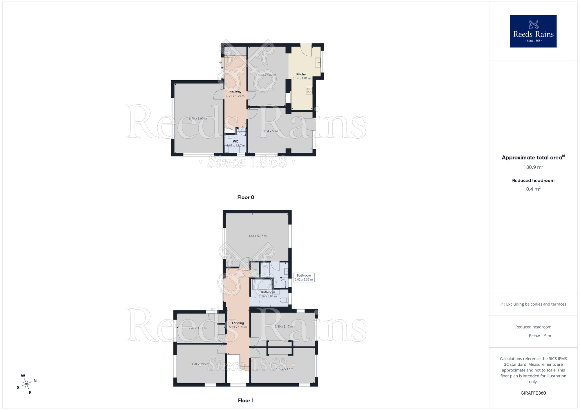 Floorplan of 5 bedroom Detached House to rent, Healey Wood Gardens, Brighouse, West Yorkshire, HD6