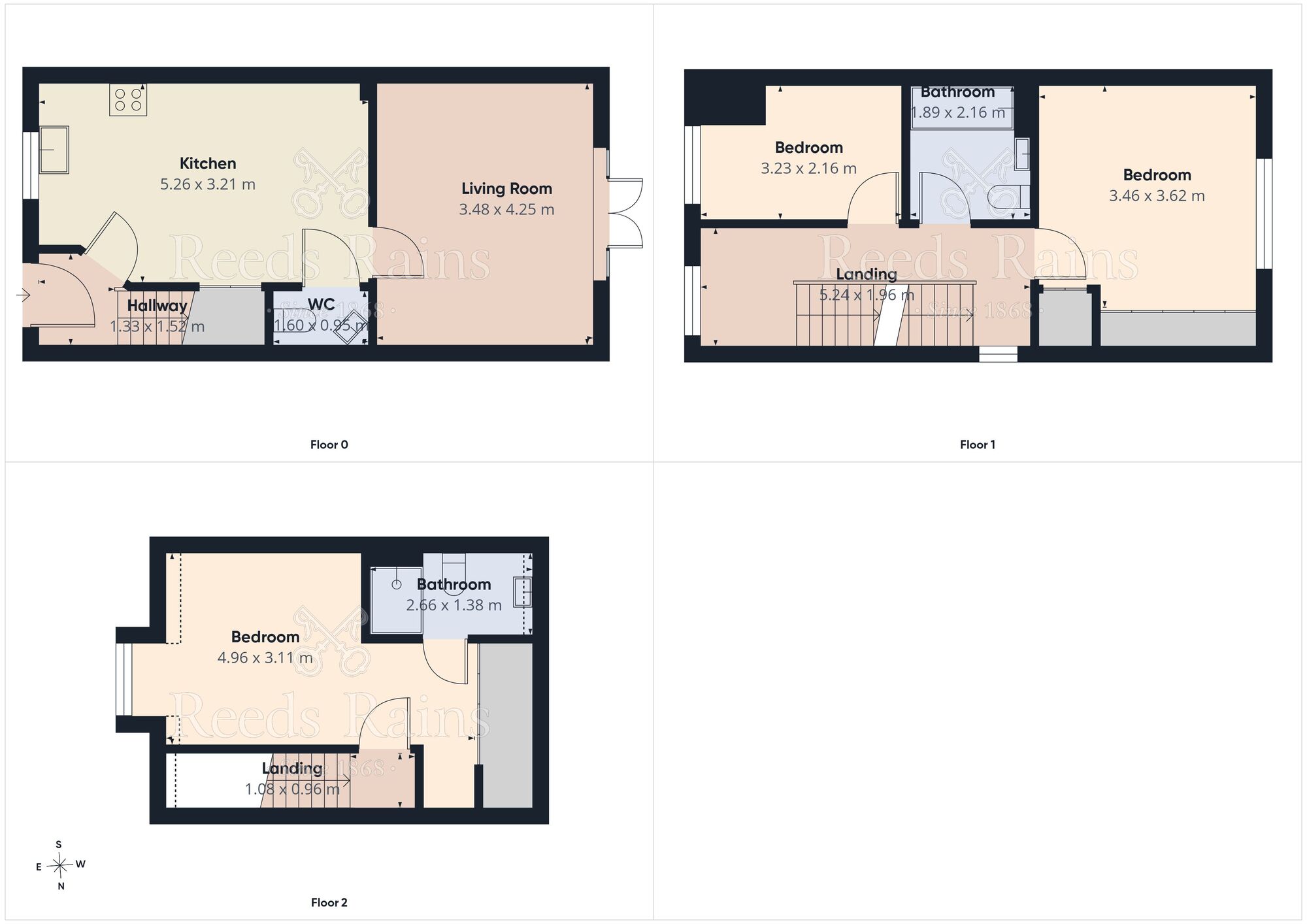 Floorplan of 3 bedroom Semi Detached House for sale, Farriers Way, Lindley, West Yorkshire, HD3