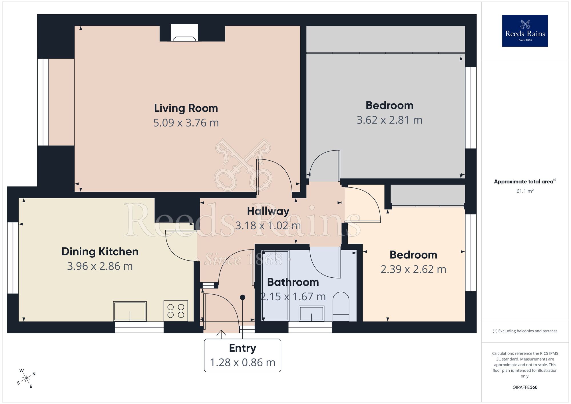 Floorplan of 2 bedroom Semi Detached Bungalow for sale, Close Hill Lane, Newsome, Huddersfield, West Yorkshire, HD4