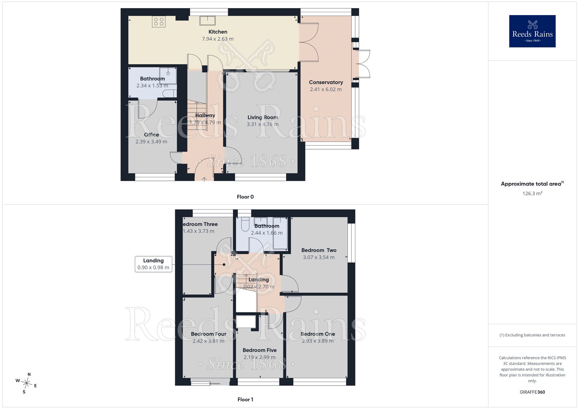 Floorplan of 5 bedroom Detached House for sale, Long Lane, Dalton, Huddersfield, West Yorkshire, HD5