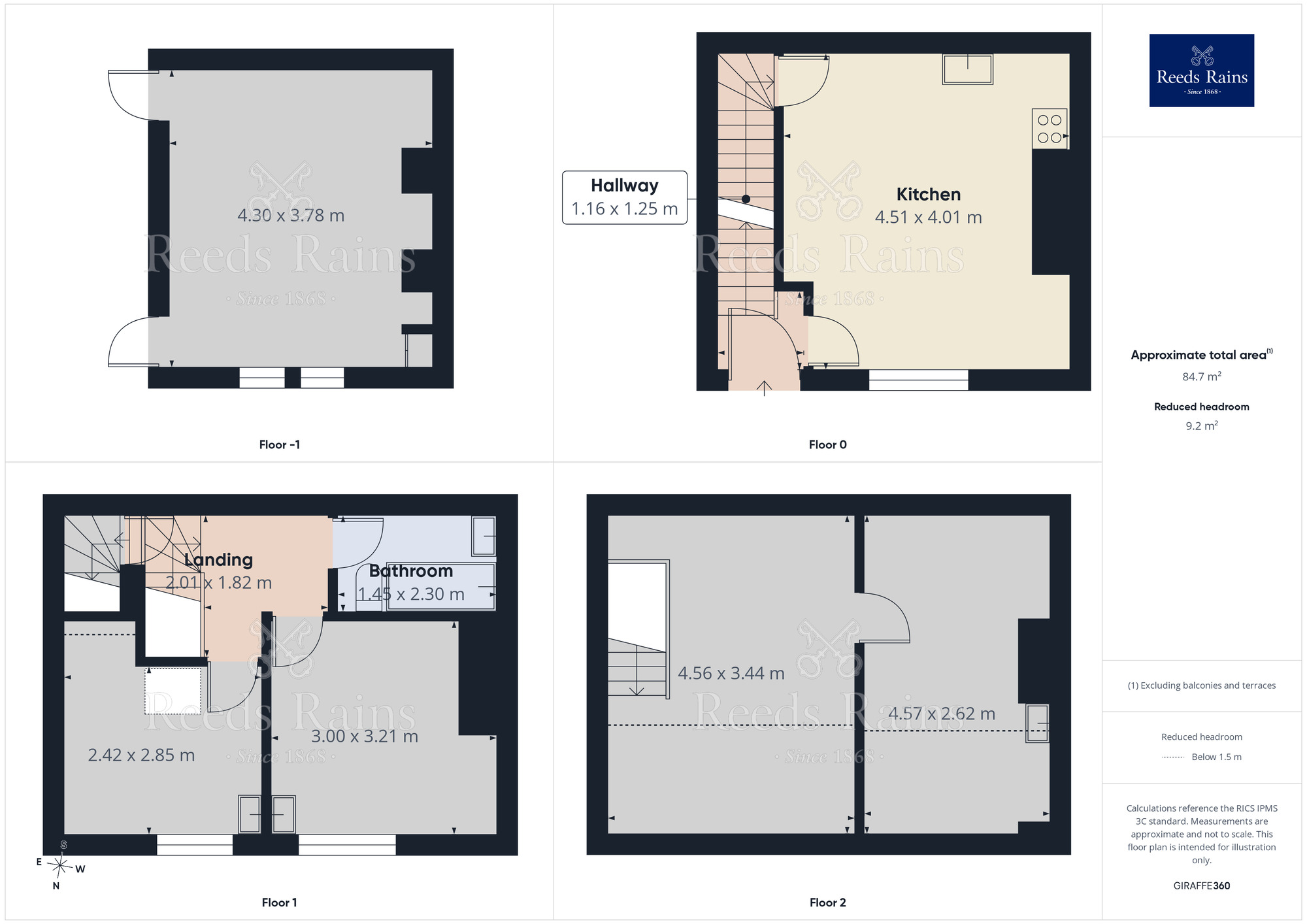 Floorplan of 4 bedroom Mid Terrace House to rent, Manchester Road, Huddersfield, West Yorkshire, HD1