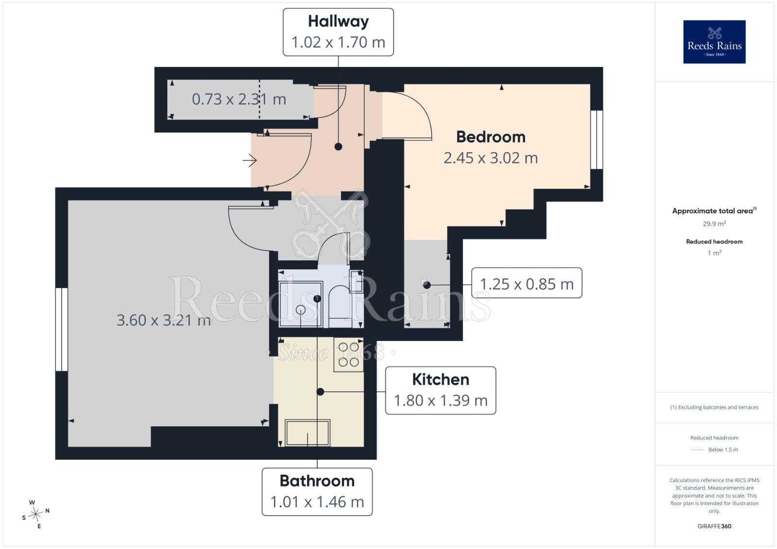 Floorplan of 1 bedroom Flat to rent, Bankfield Road, Huddersfield, West Yorkshire, HD1