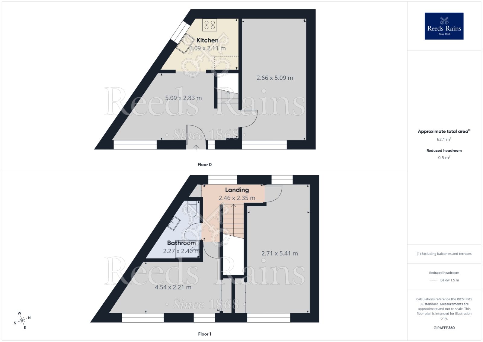 Floorplan of 2 bedroom End Terrace House to rent, Luck Lane, Huddersfield, West Yorkshire, HD1