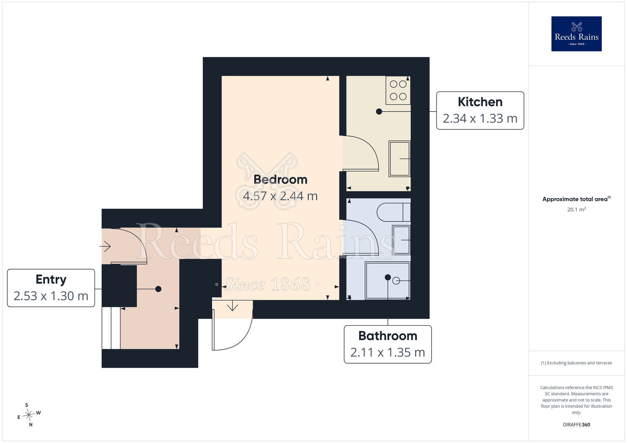 Floorplan of 1 bedroom Flat to rent, Wakefield Road, Huddersfield, West Yorkshire, HD5