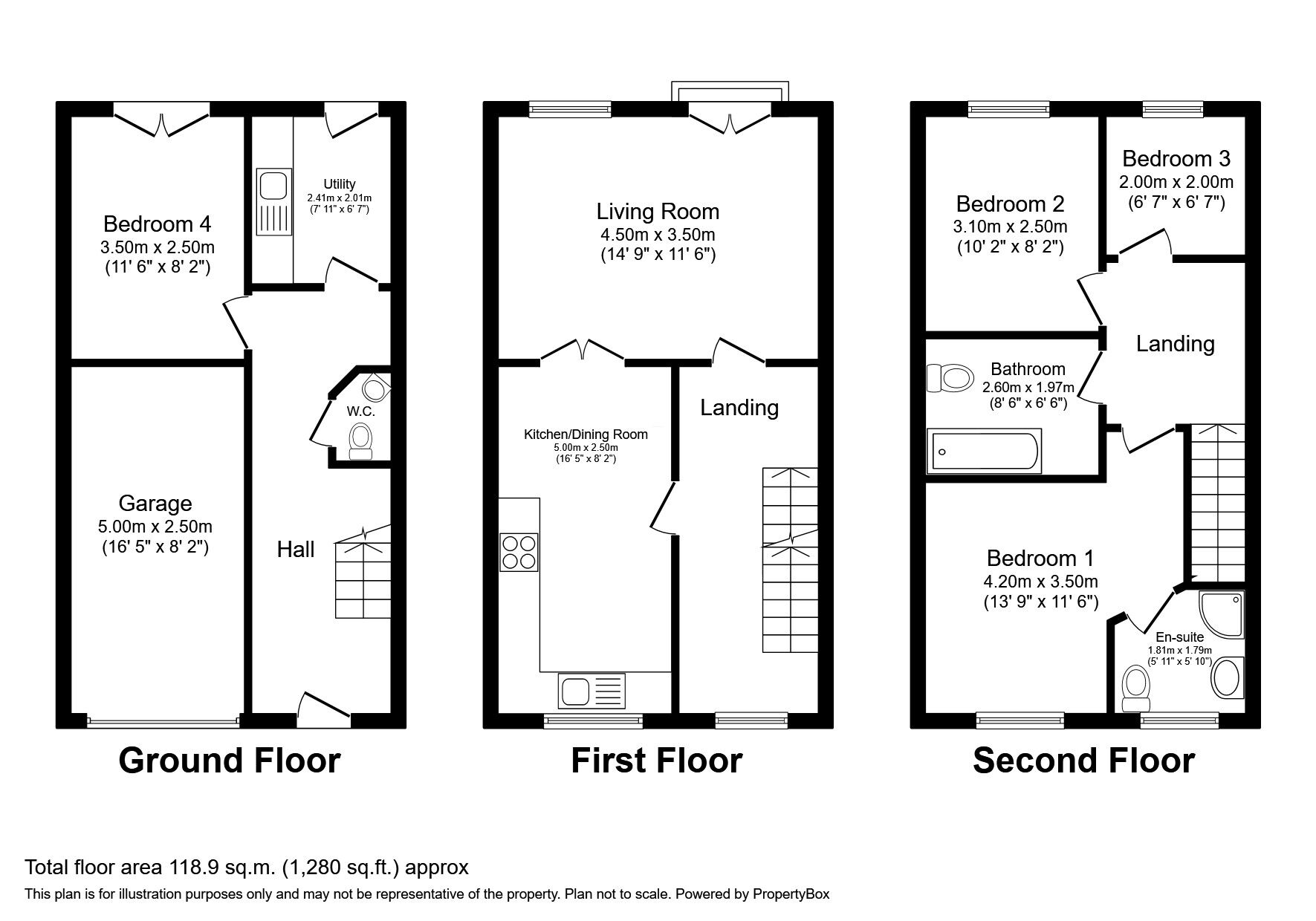 Floorplan of 4 bedroom Semi Detached House for sale, Sage Grove, Brighouse, West Yorkshire, HD6