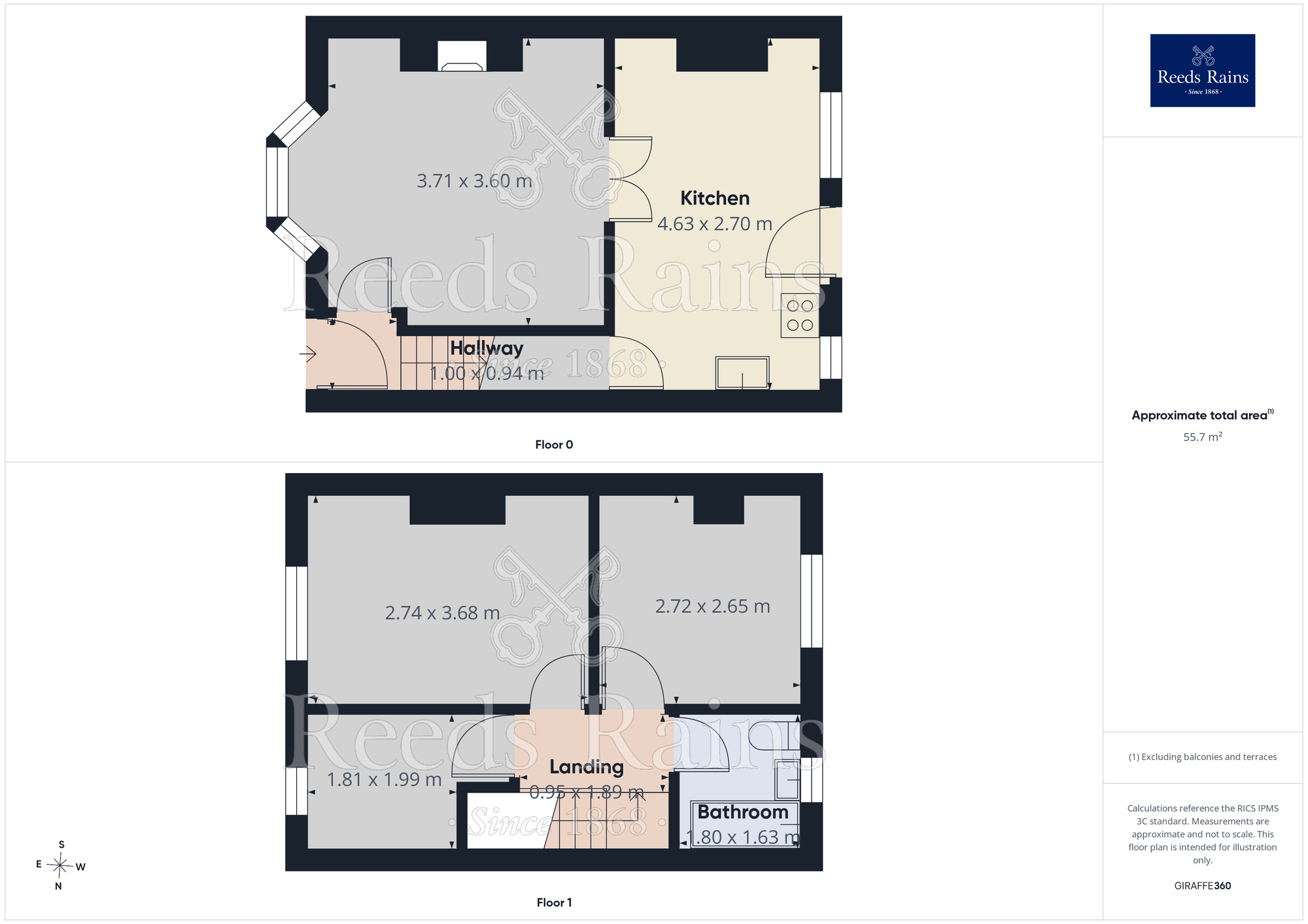 Floorplan of 3 bedroom Semi Detached House for sale, Botham Hall Road, Longwood, Huddersfield, West Yorkshire, HD3