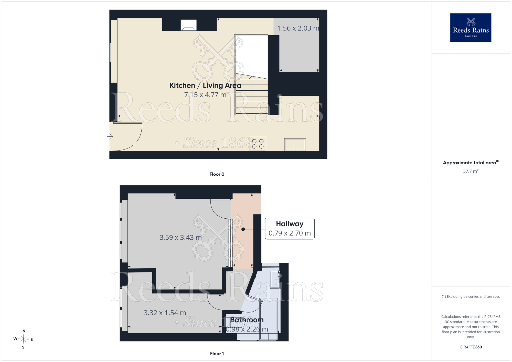 Floorplan of 2 bedroom End Terrace Property for sale, Lea Lane, Netherton, West Yorkshire, HD4