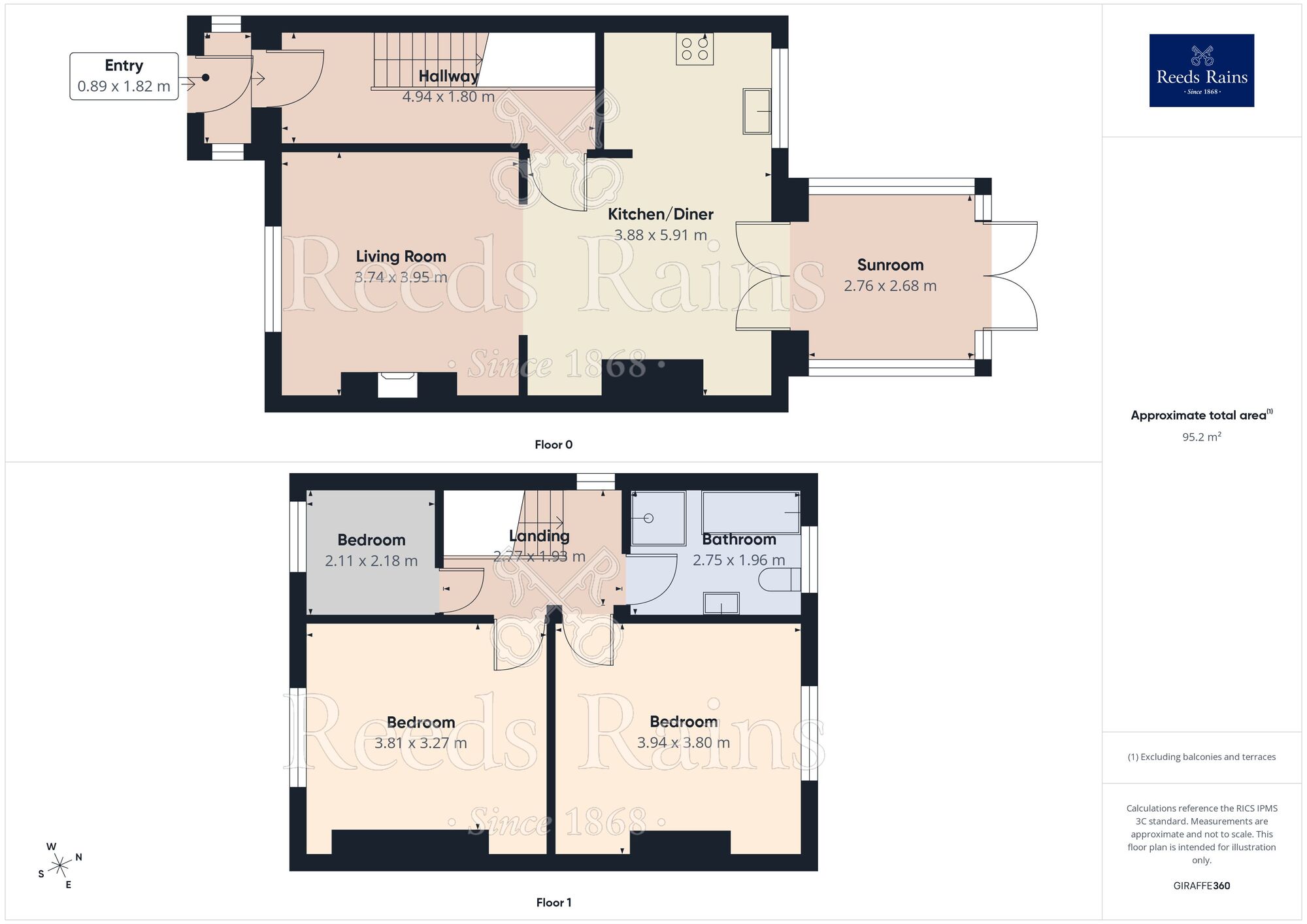 Floorplan of 3 bedroom Semi Detached House for sale, Adelphi Road, Marsh, Huddersfield, West Yorkshire, HD3