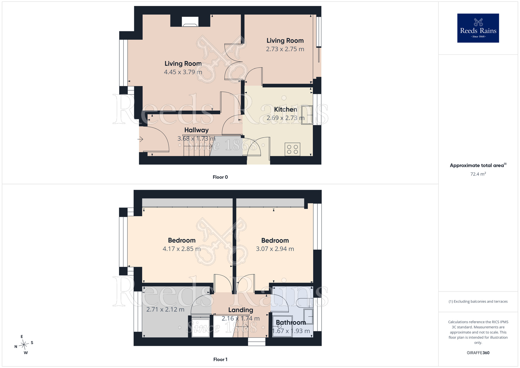 Floorplan of 3 bedroom Semi Detached House for sale, Thorpe Green Drive, Golcar, West Yorkshire, HD7