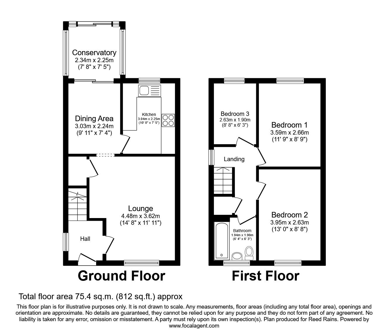 Floorplan of 3 bedroom Semi Detached House to rent, South Bridge Road, Hull, HU9