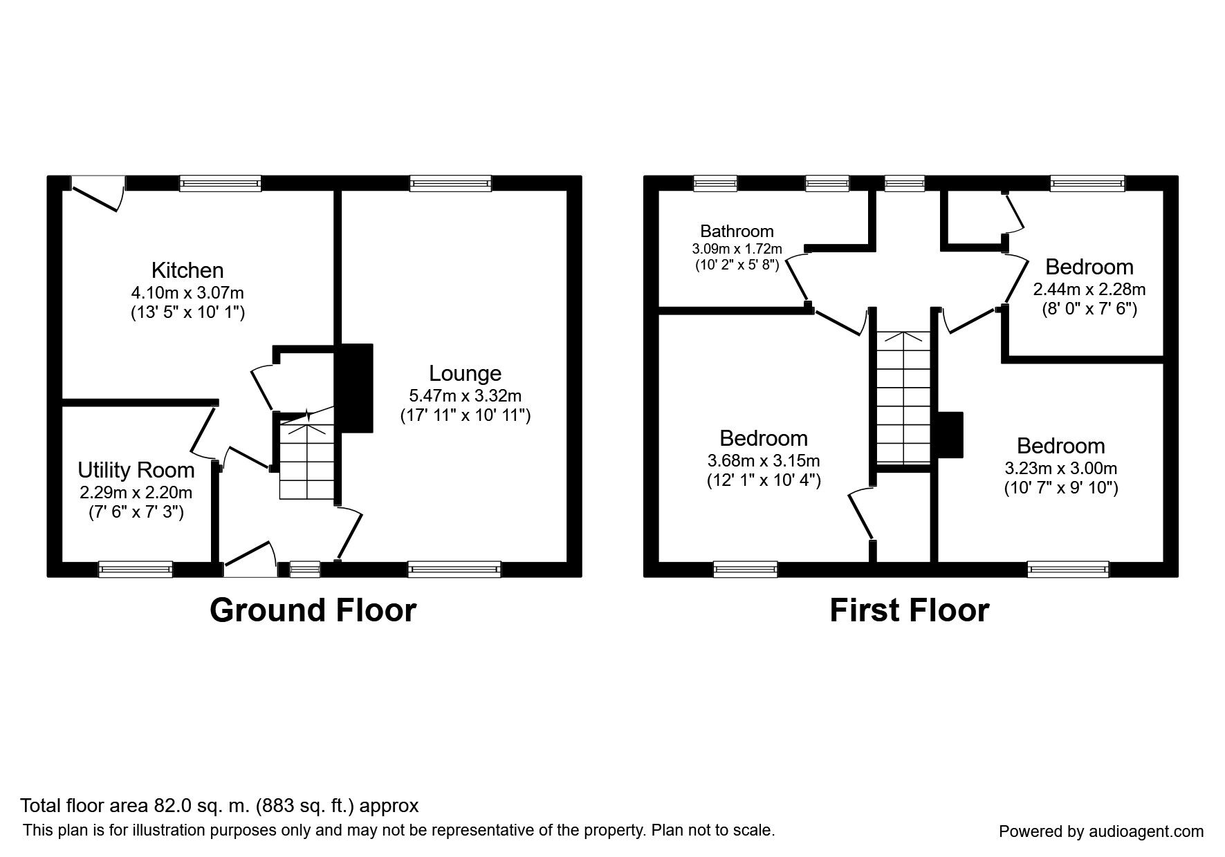 Floorplan of 3 bedroom Mid Terrace House to rent, Barham Road, Hull, HU9