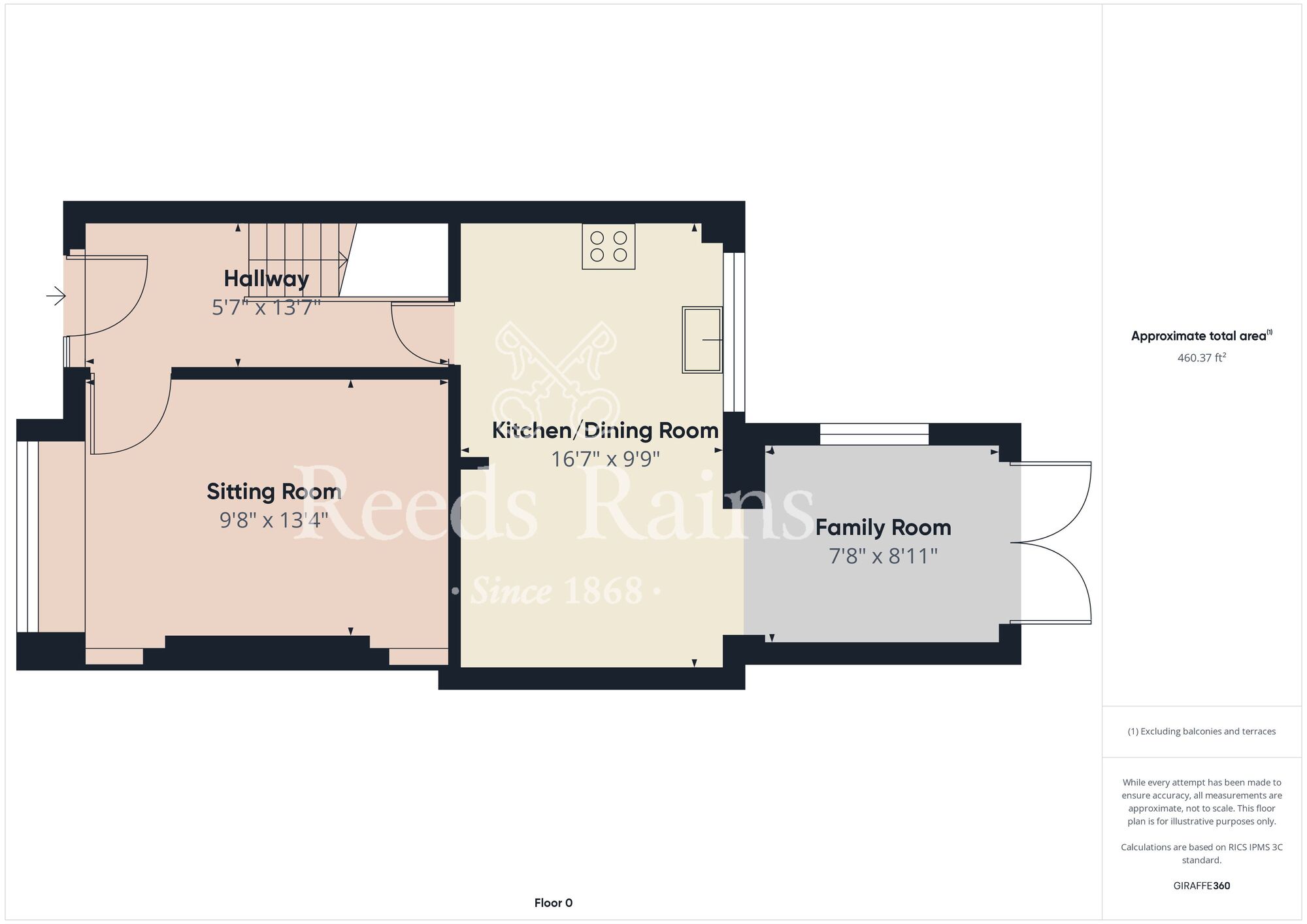 Floorplan of 3 bedroom Semi Detached House for sale, Broad Oak, Bilton, Hull, HU11