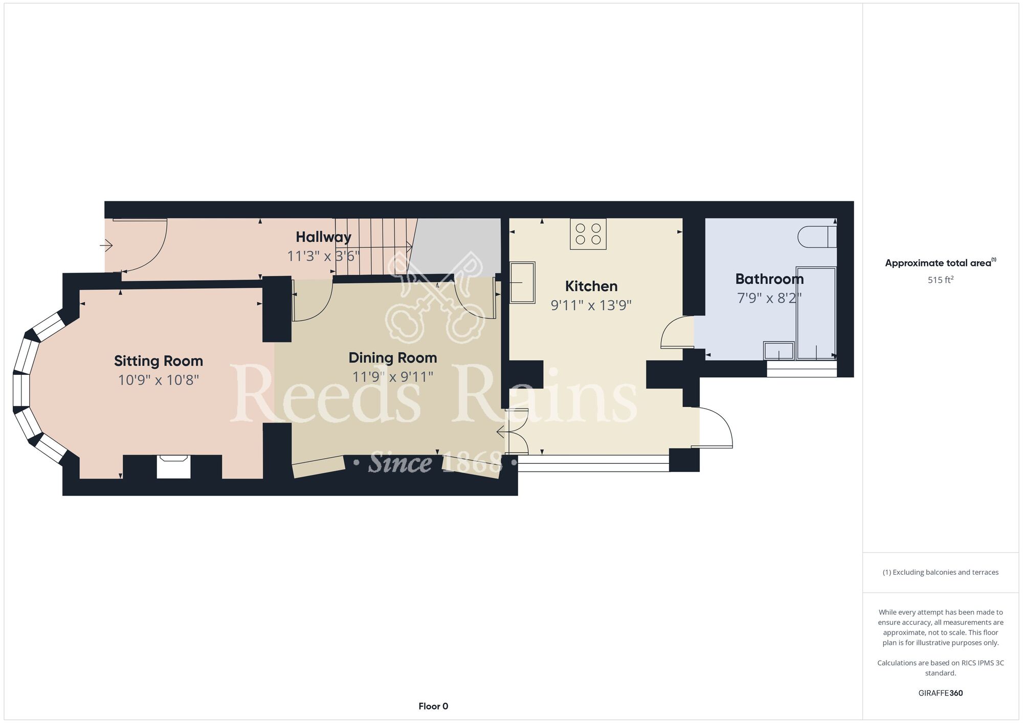 Floorplan of 3 bedroom Mid Terrace House for sale, Westminster Avenue, Hull, East Yorkshire, HU8