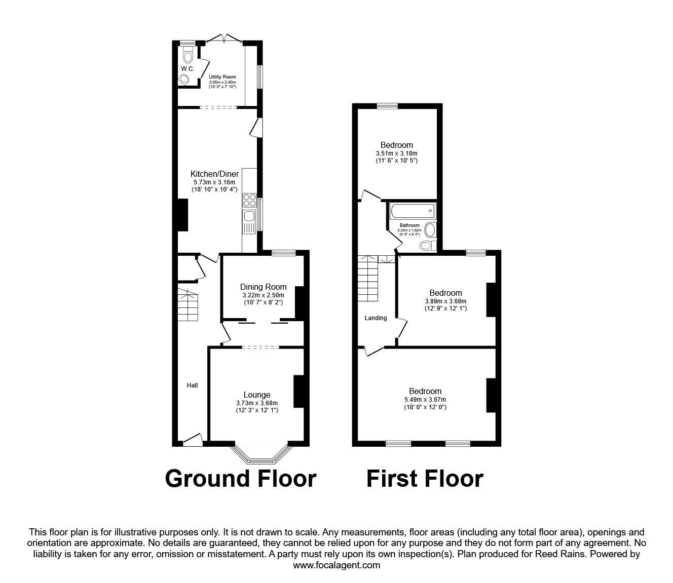 Floorplan of 3 bedroom Mid Terrace House for sale, Jalland Street, Hull, East Yorkshire, HU8